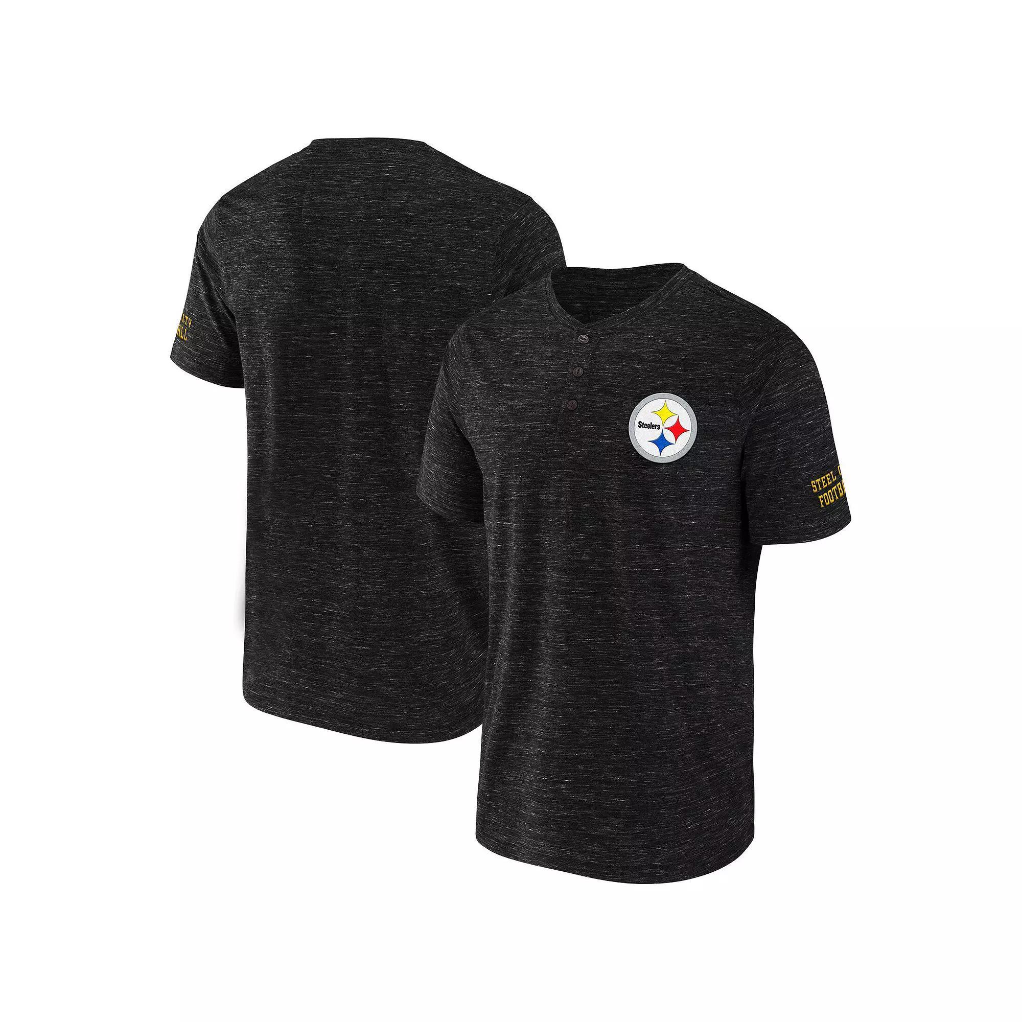 Mens NFL x Darius Rucker Collection by Fanatics Pittsburgh Steelers Slub Henley T-Shirt Product Image