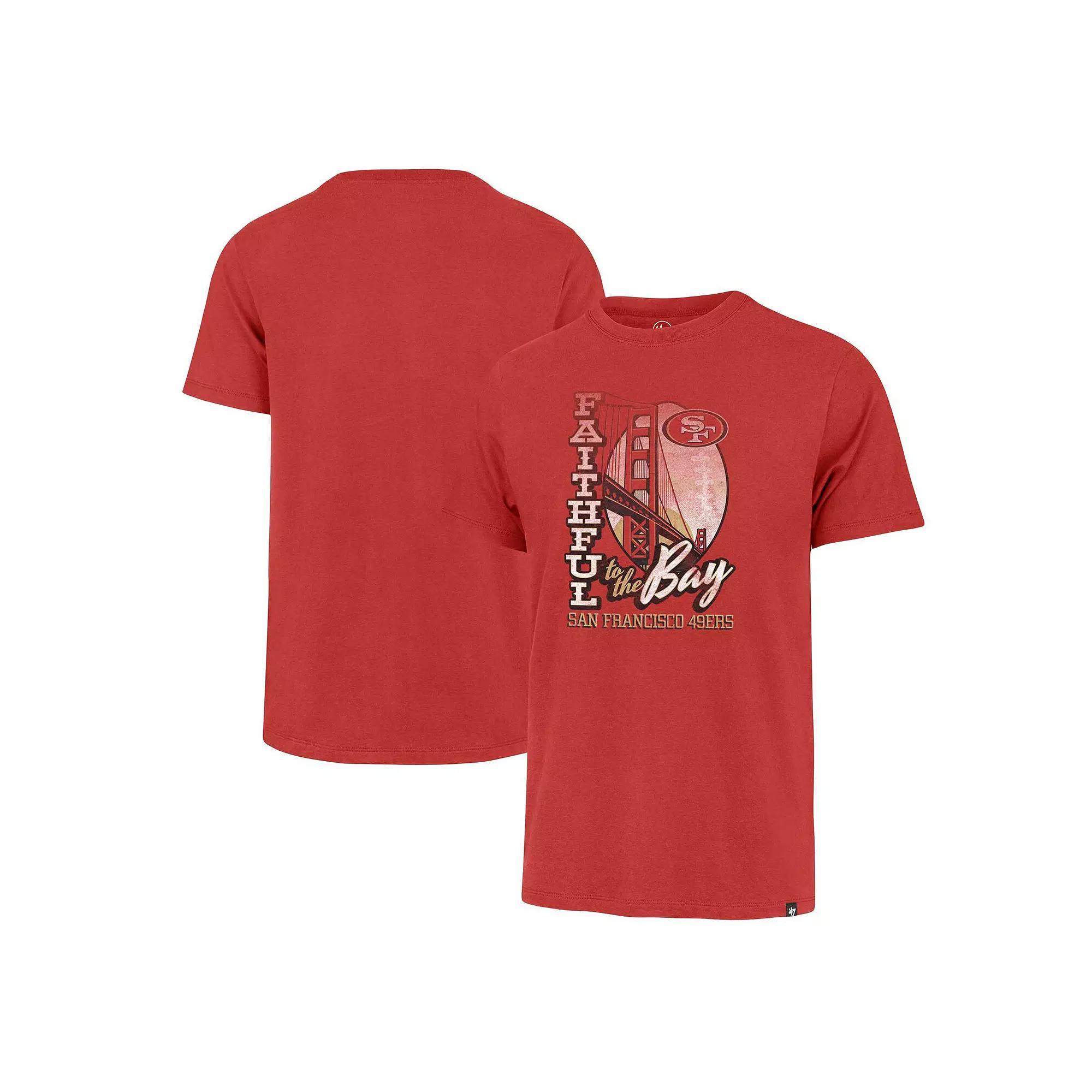 Men's '47 Scarlet San Francisco 49ers Regional Franklin T-Shirt, Size: Large, Red Product Image