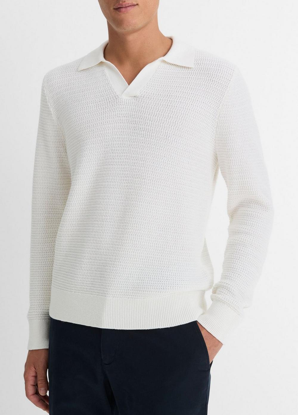 Mens Craftsman Rib Sweater with Johnny Collar Product Image