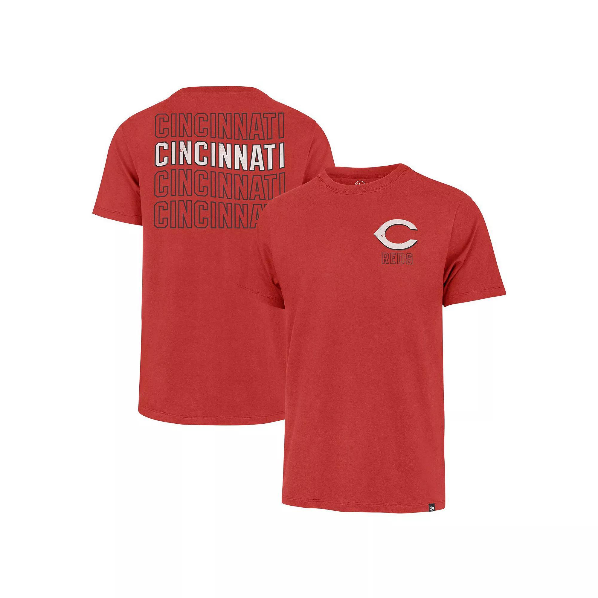 Men's '47 Red Cincinnati Reds Hang Back Franklin T-Shirt, Size: Large, Red Red Product Image
