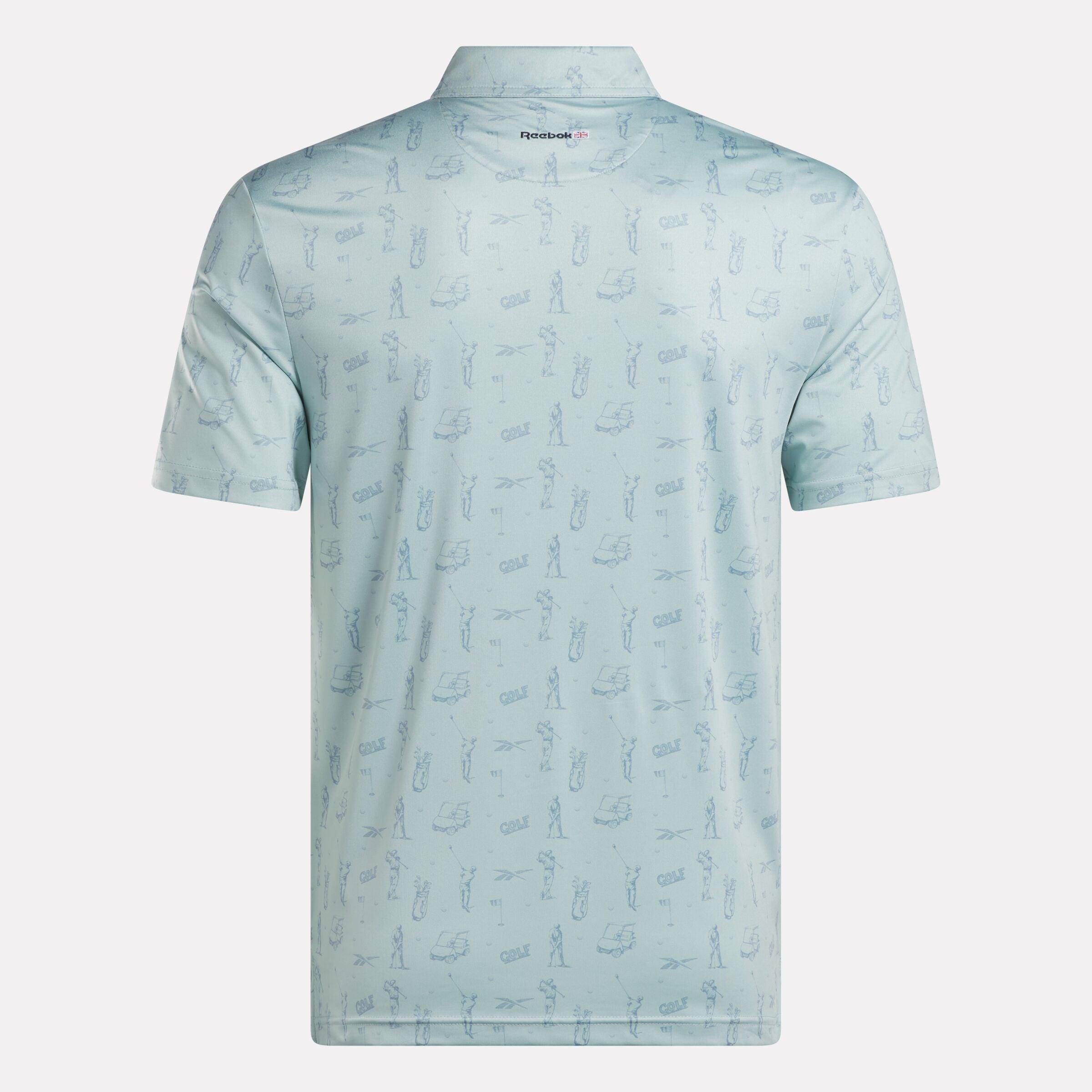 Men's Short Sleeve Tournament Etching Print Polo Shirt Male Product Image