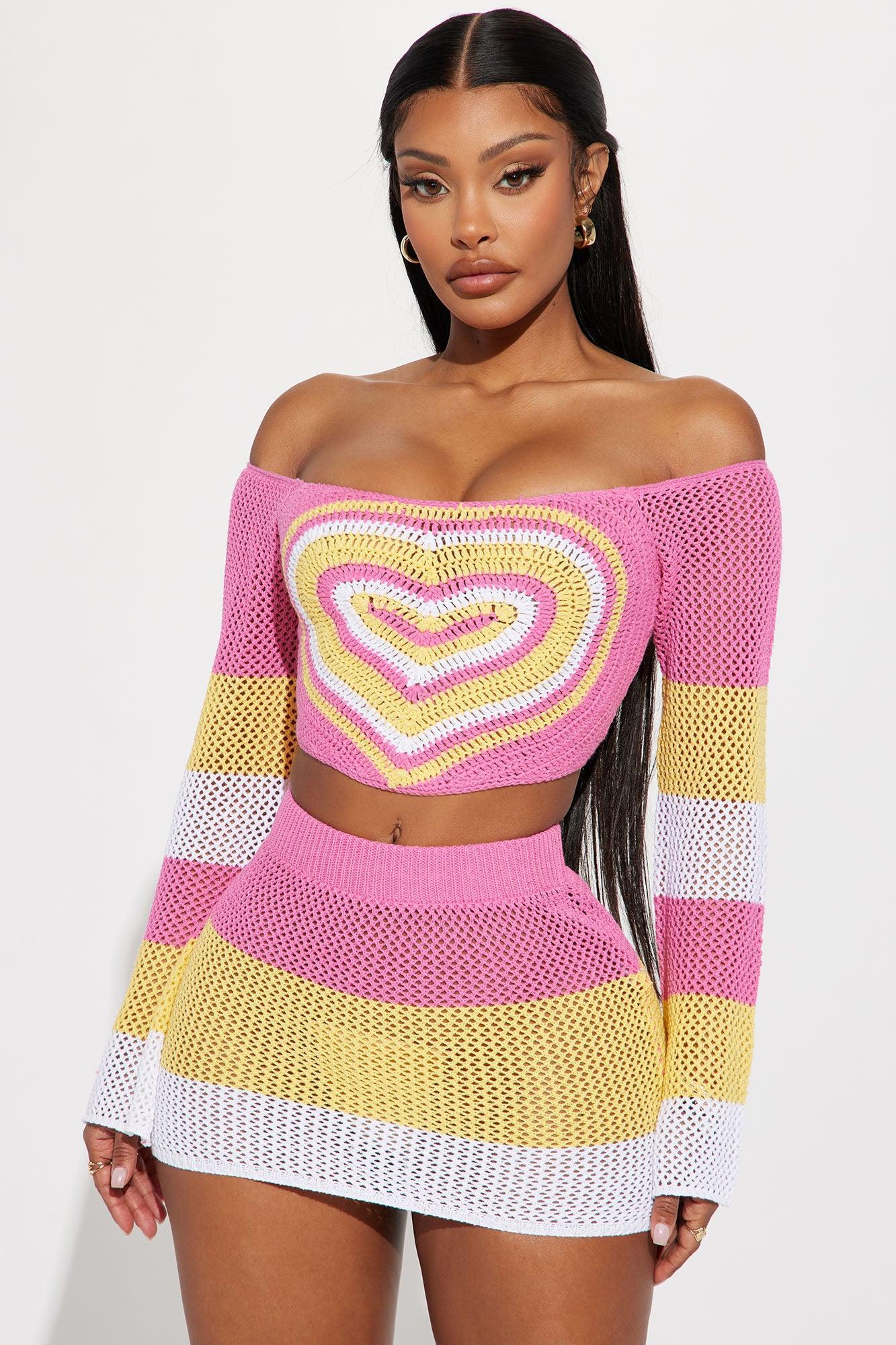 Blossoms Skirt Set - Pink/combo Product Image