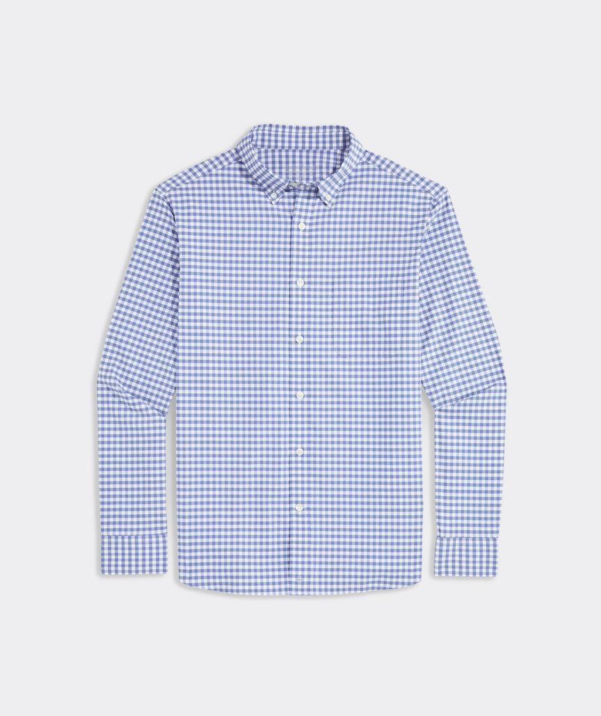 Skysail Gingham Performance Cotton Shirt Product Image