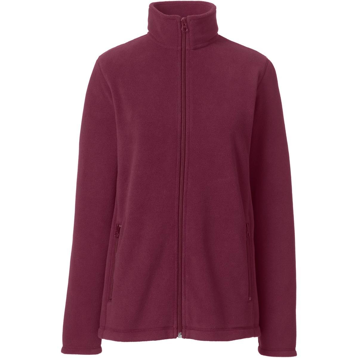 Women's Lands' End Full-Zip Long Sleeve Fleece Jacket, Size: Medium, Blue Product Image
