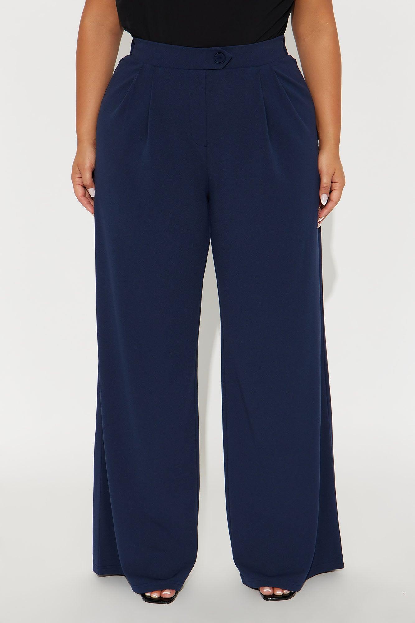 What Matters Most Wide Leg Trouser - Navy Product Image