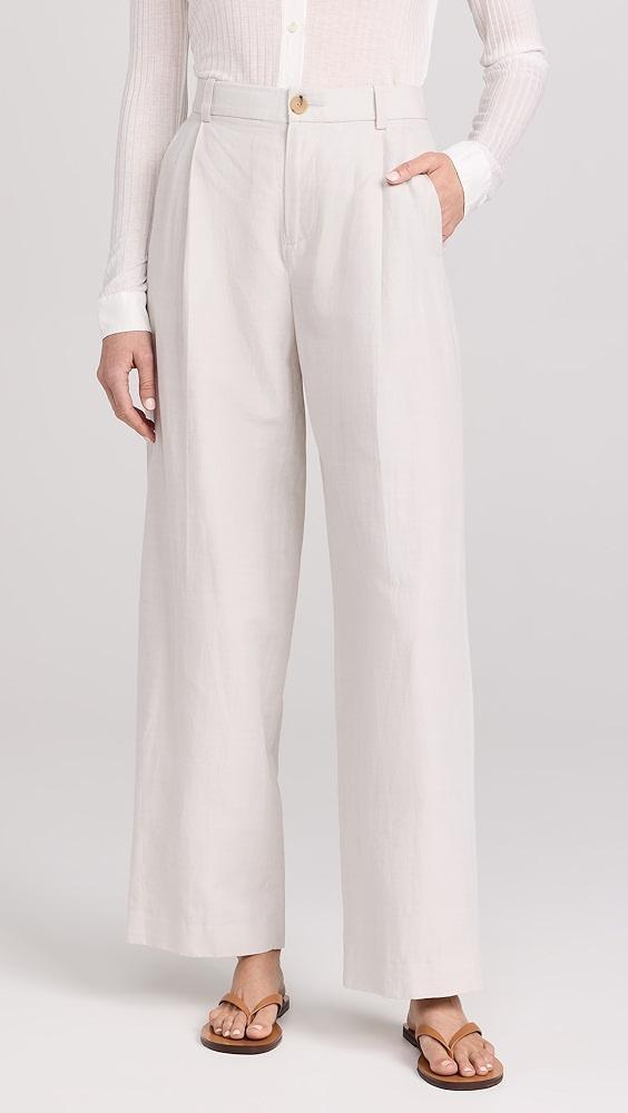 Vince High Waisted Casual Tailored Wide Leg Pants | Shopbop Product Image