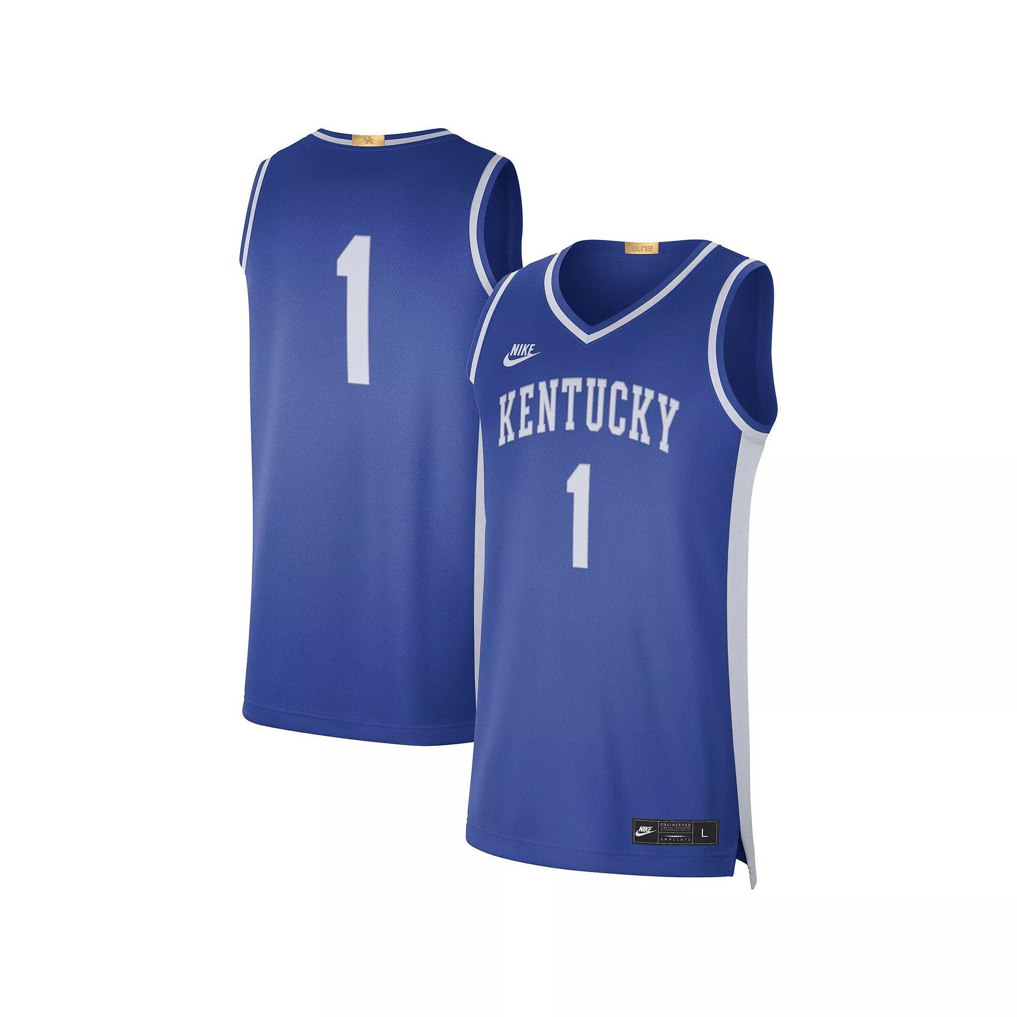 Men's Nike #1 Royal Kentucky Wildcats Limited Retro Jersey, Size: XL, Blue Product Image
