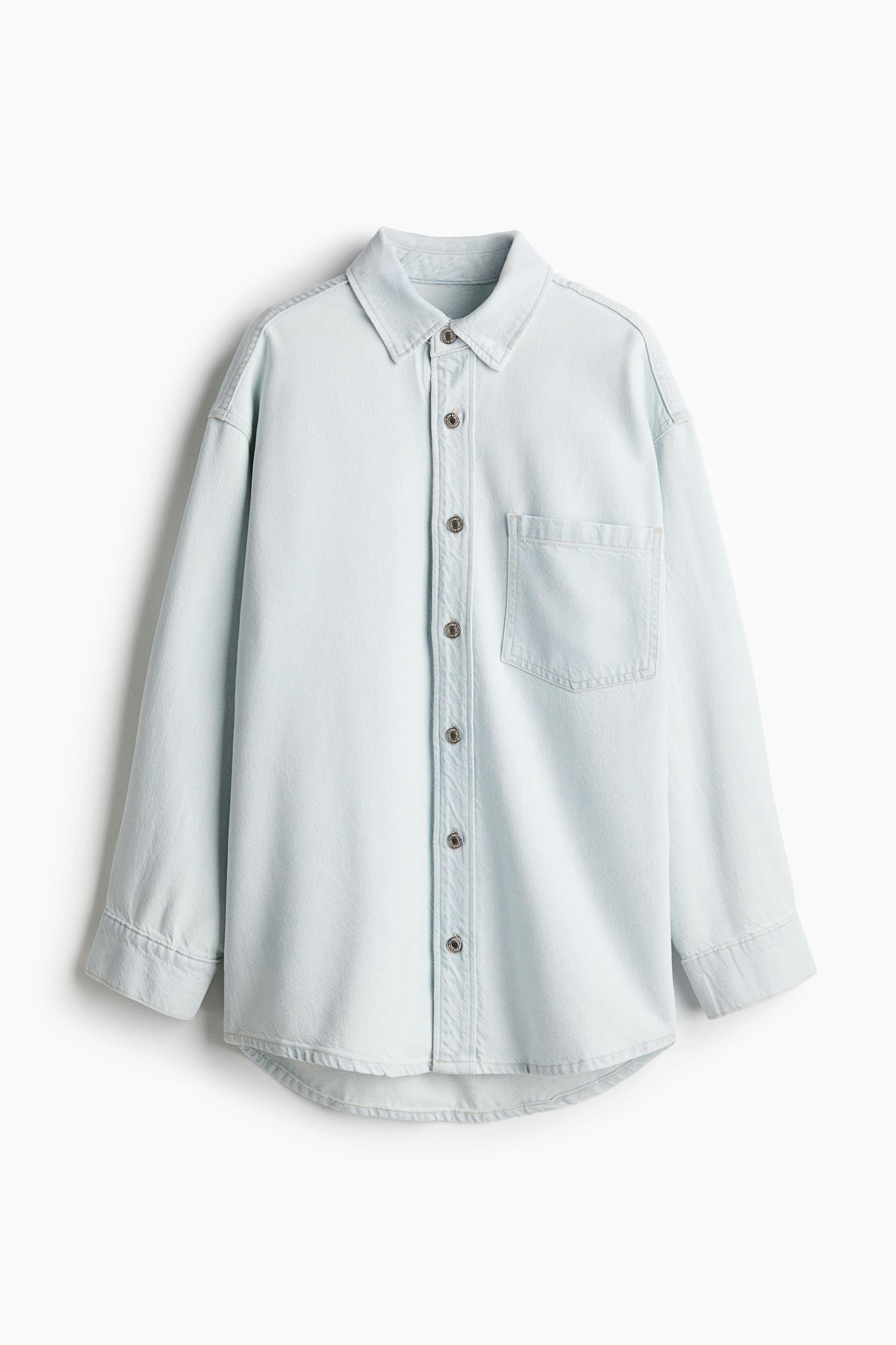 Feather Soft Oversized Denim Shirt Product Image