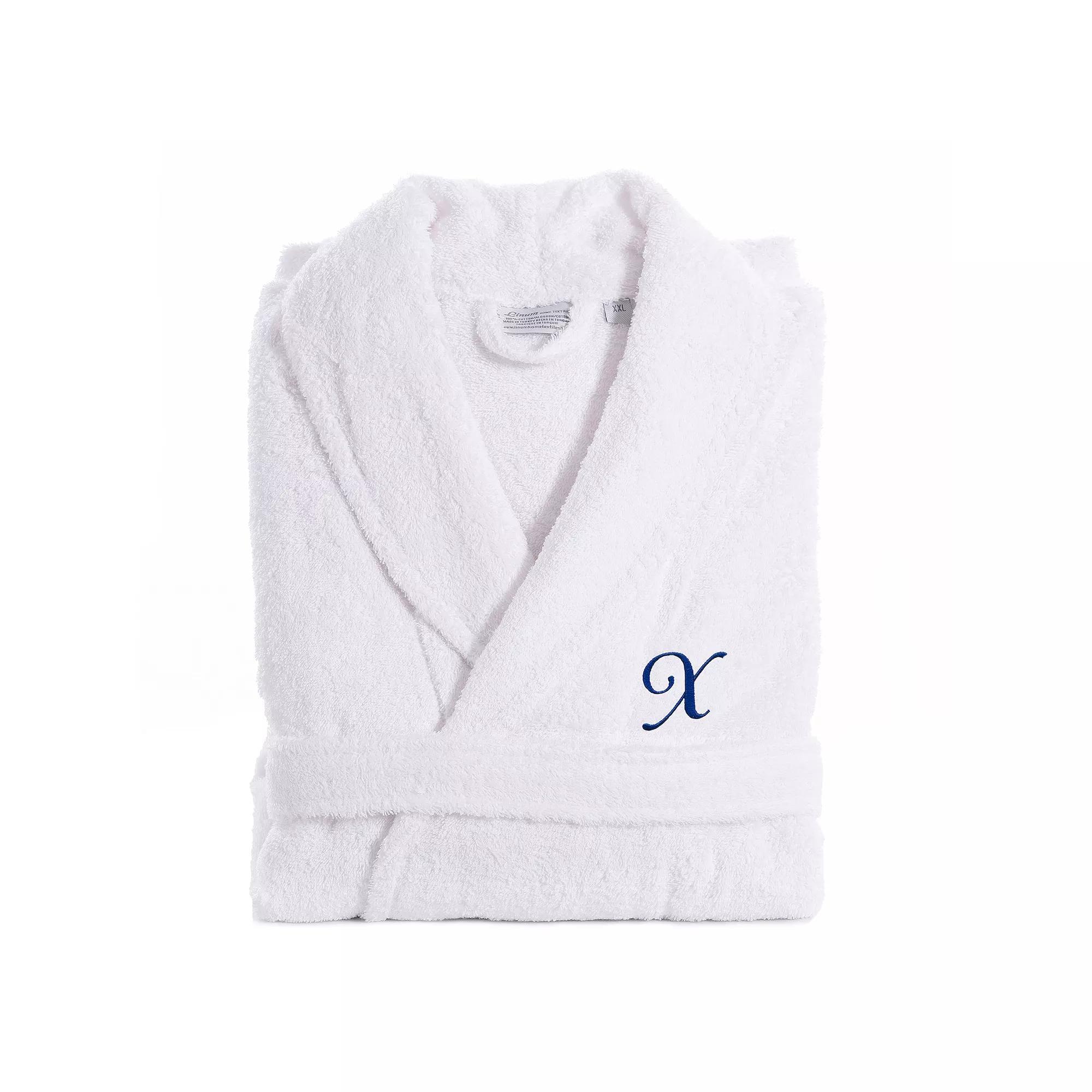 Linum Home Textiles Turkish Cotton Personalized Unisex Tie Front Terry Bathrobe, Mens Product Image