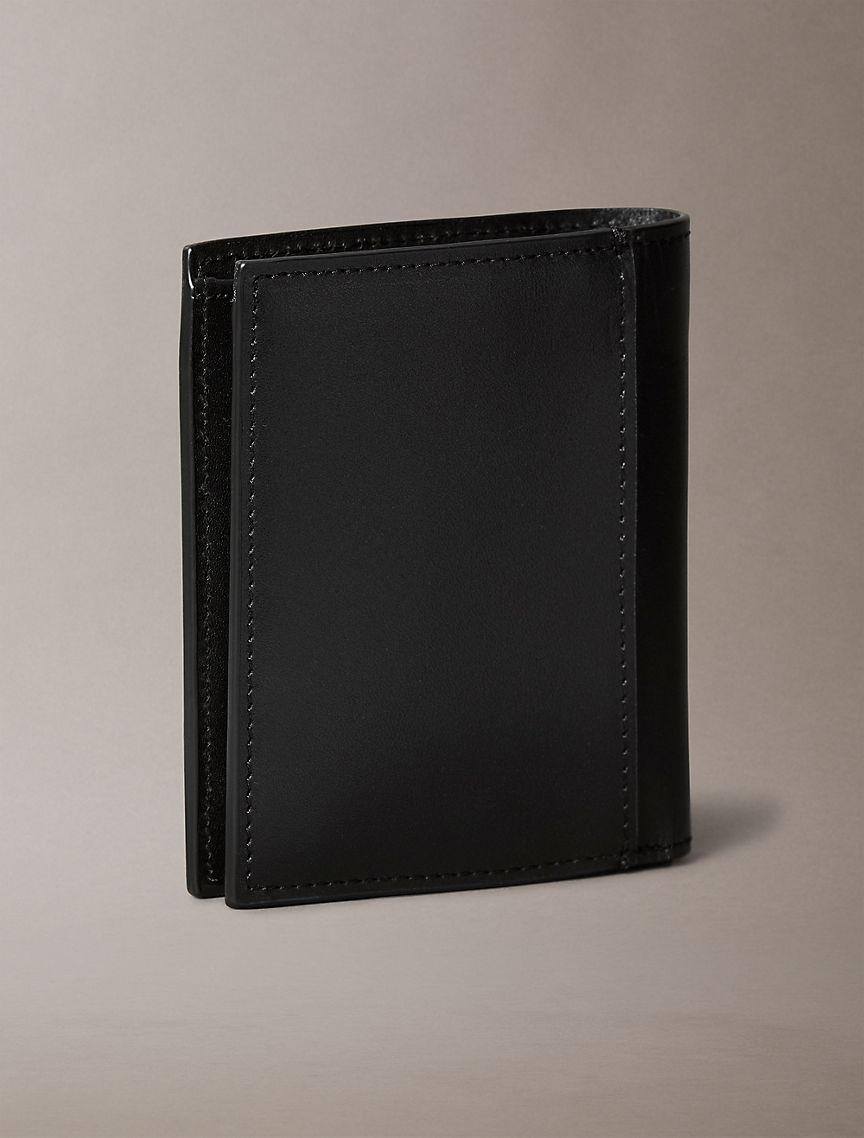 Leather Logo Plaque Slim Bifold Wallet Product Image