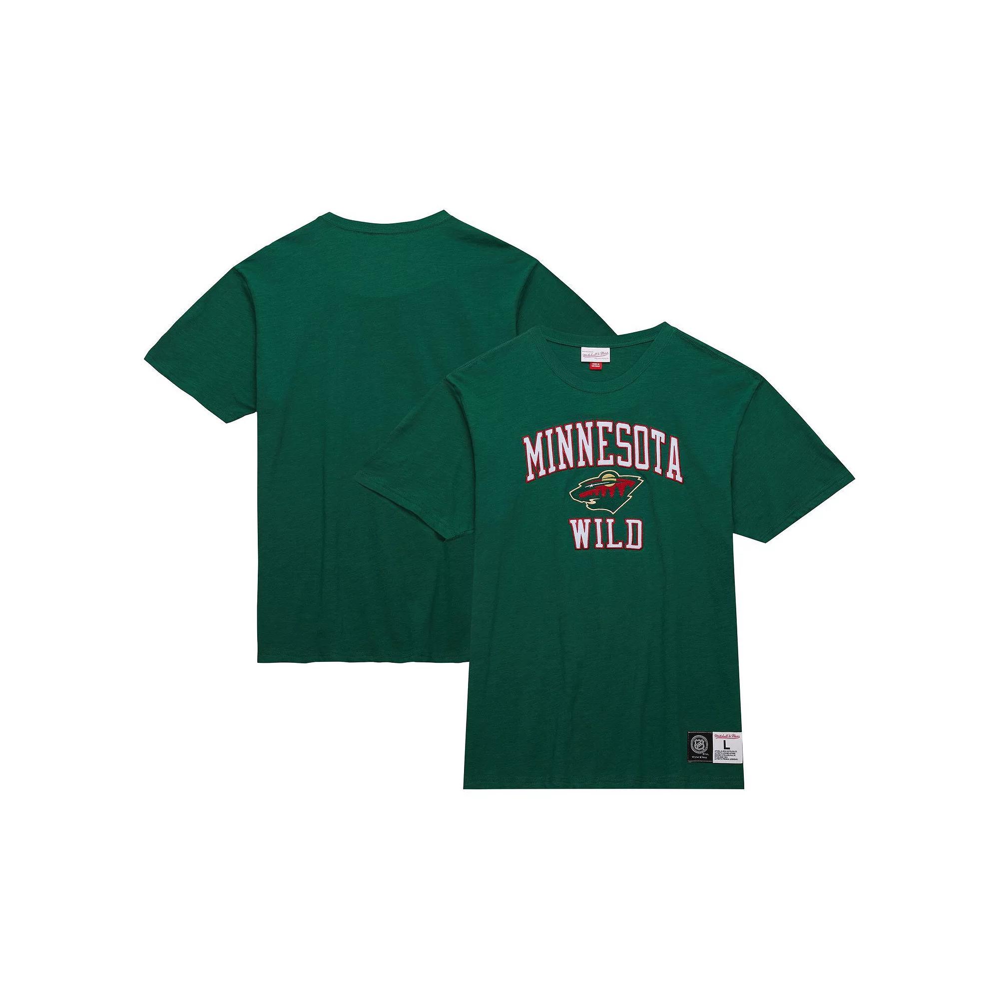 Men's Mitchell & Ness Green Minnesota Wild Legendary Slub T-Shirt, Size: Large Product Image