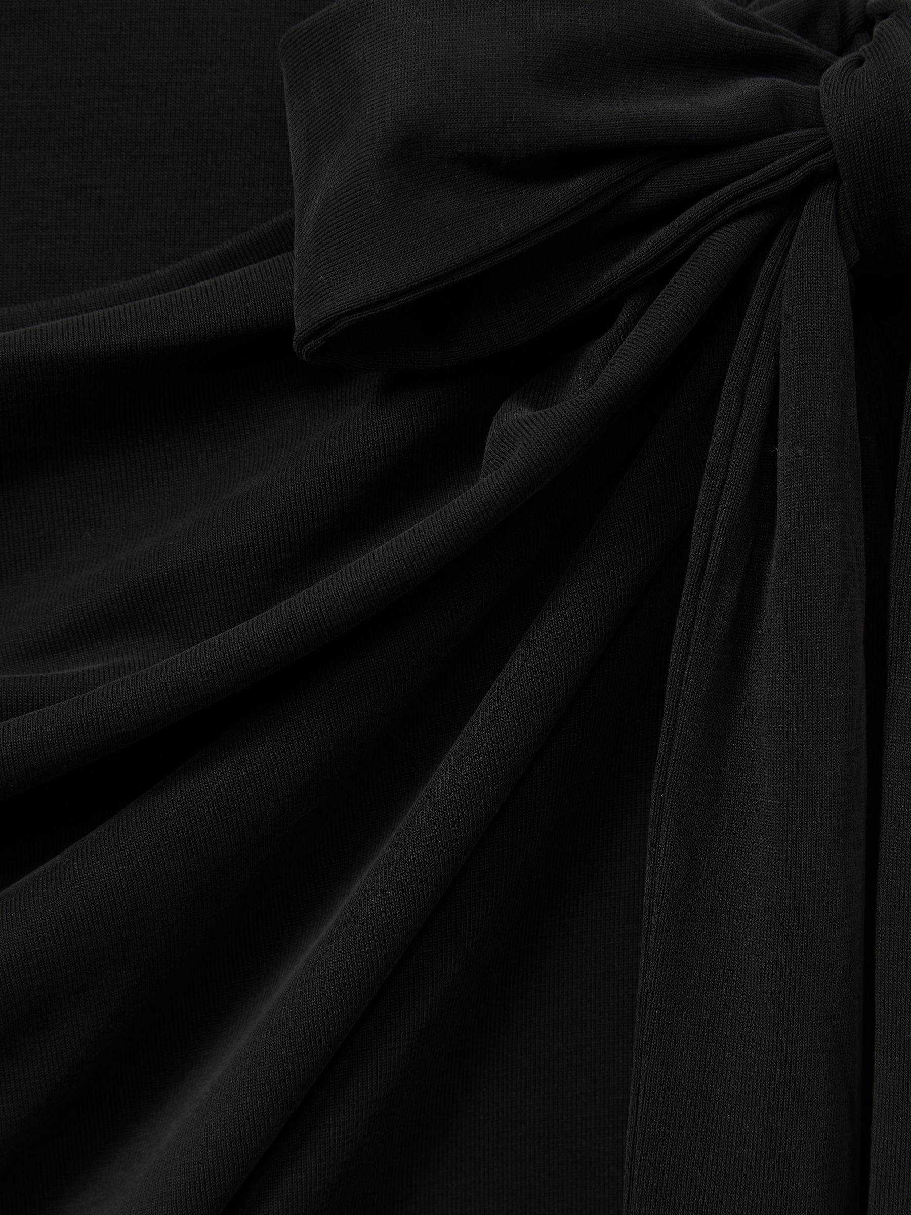Good American Jersey Wrap Front Mini Dress in Black Product Image