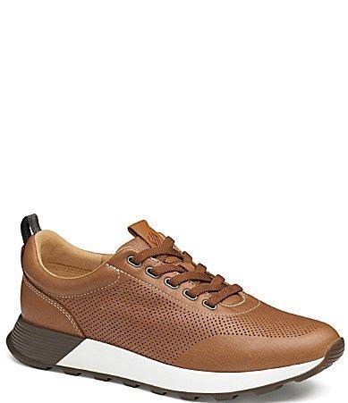 Johnston  Murphy Mens Kinnon Perforated Leather Sneakers Product Image