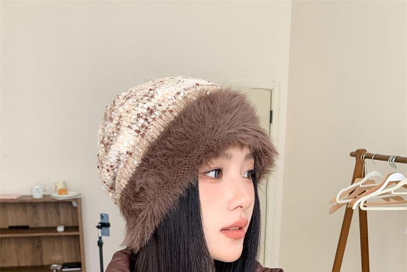 Melange Chenille Knit Beanie Product Image