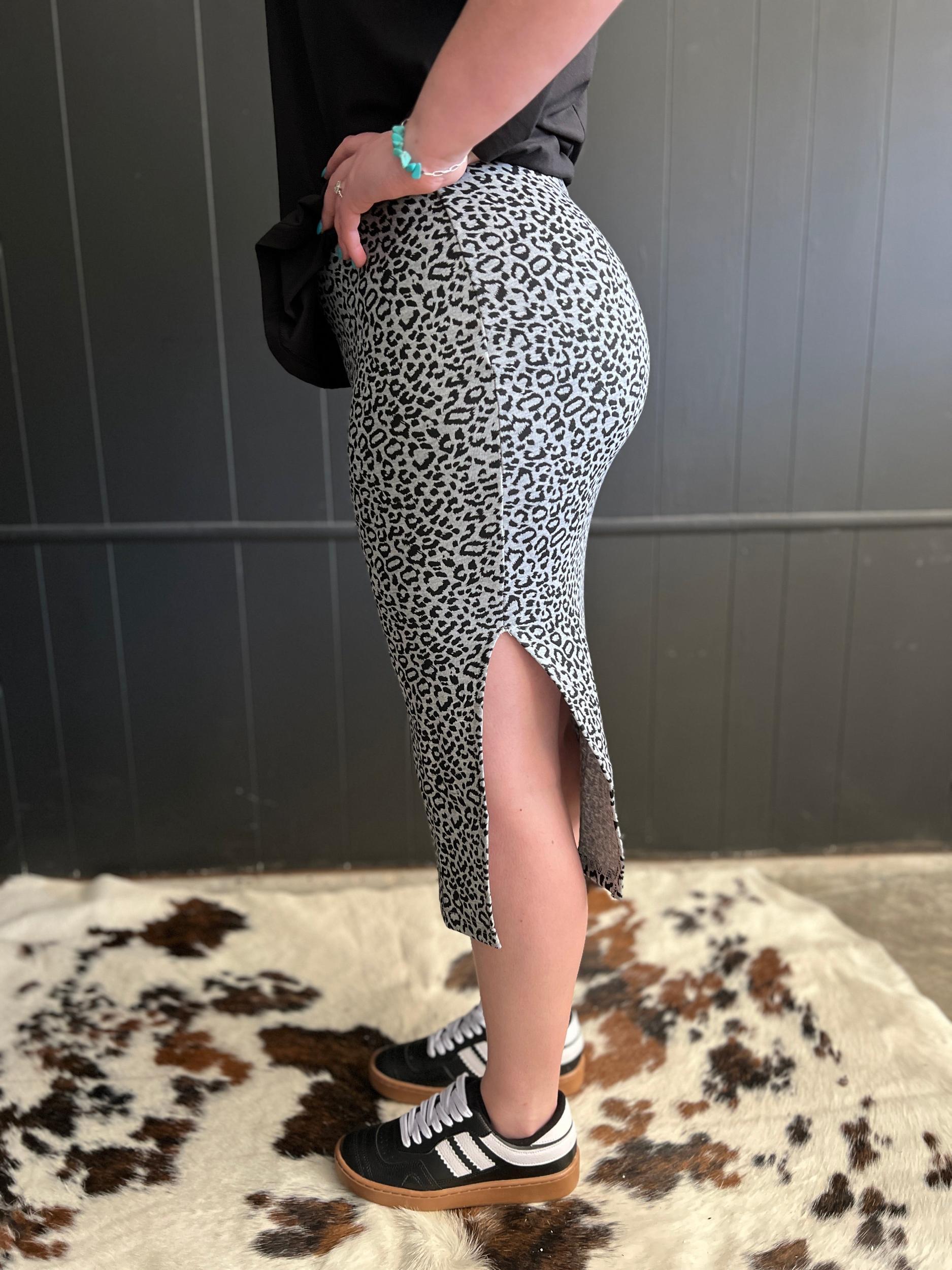 Leopard Midi Skirt - 2 Colors Product Image