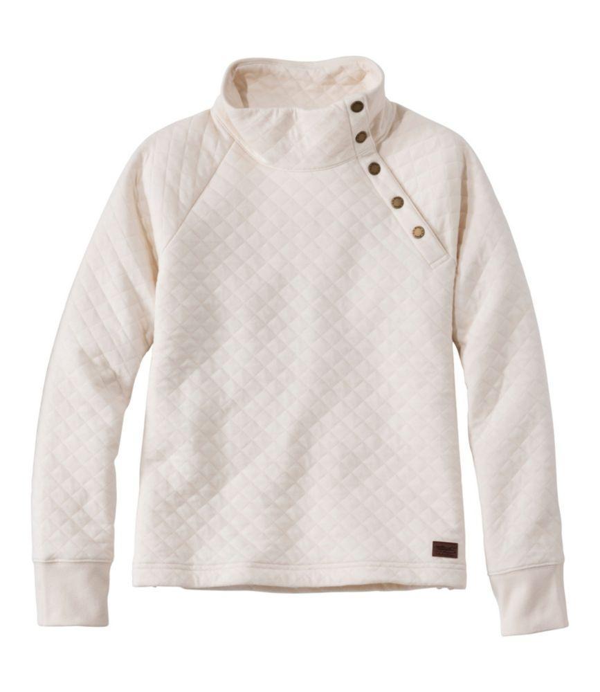 Women's Quilted Sweatshirt, Snapneck Pullover Product Image