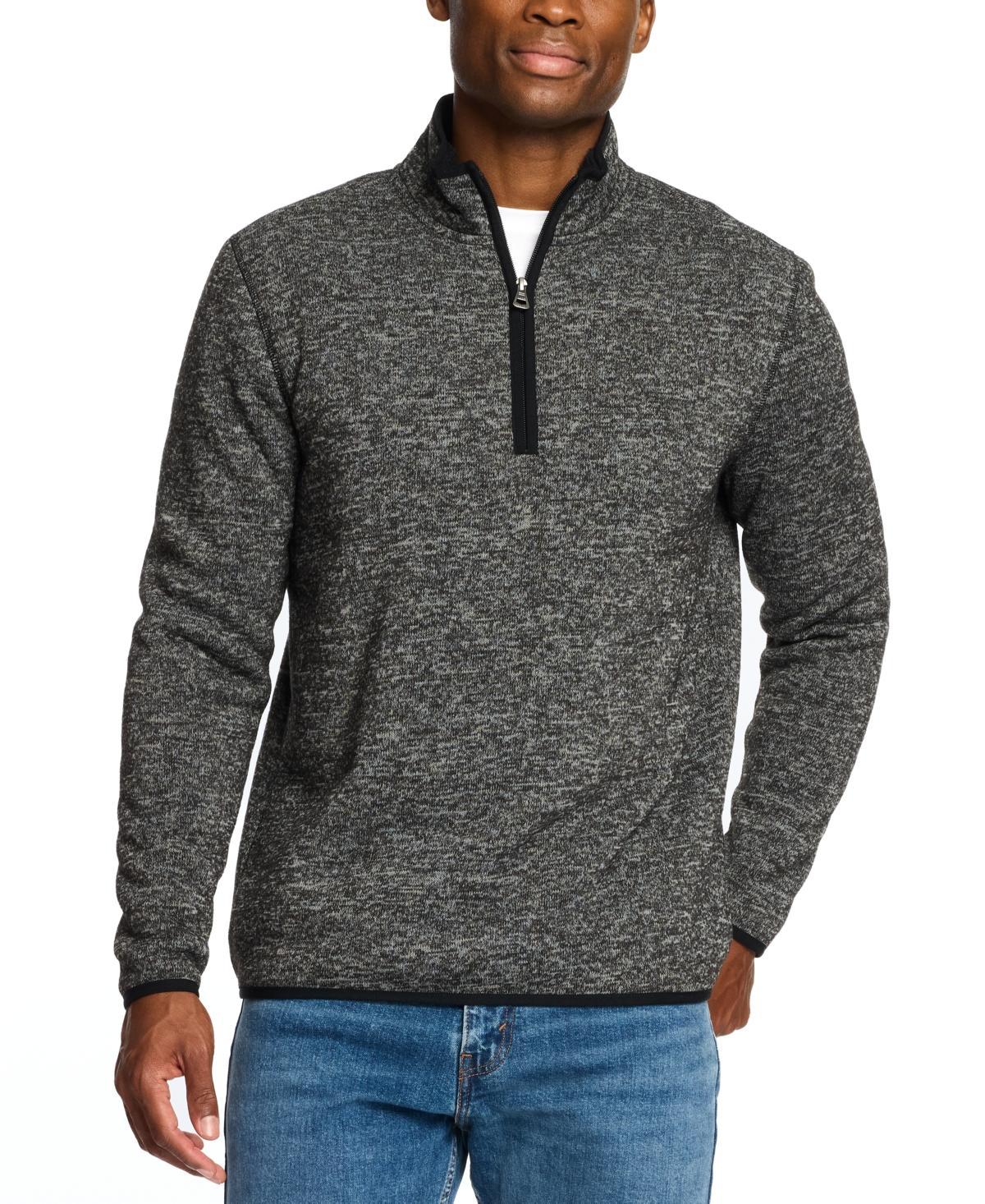 Weatherproof Vintage Mens Fleece Quarter Zip Sweater with Sherpa Product Image