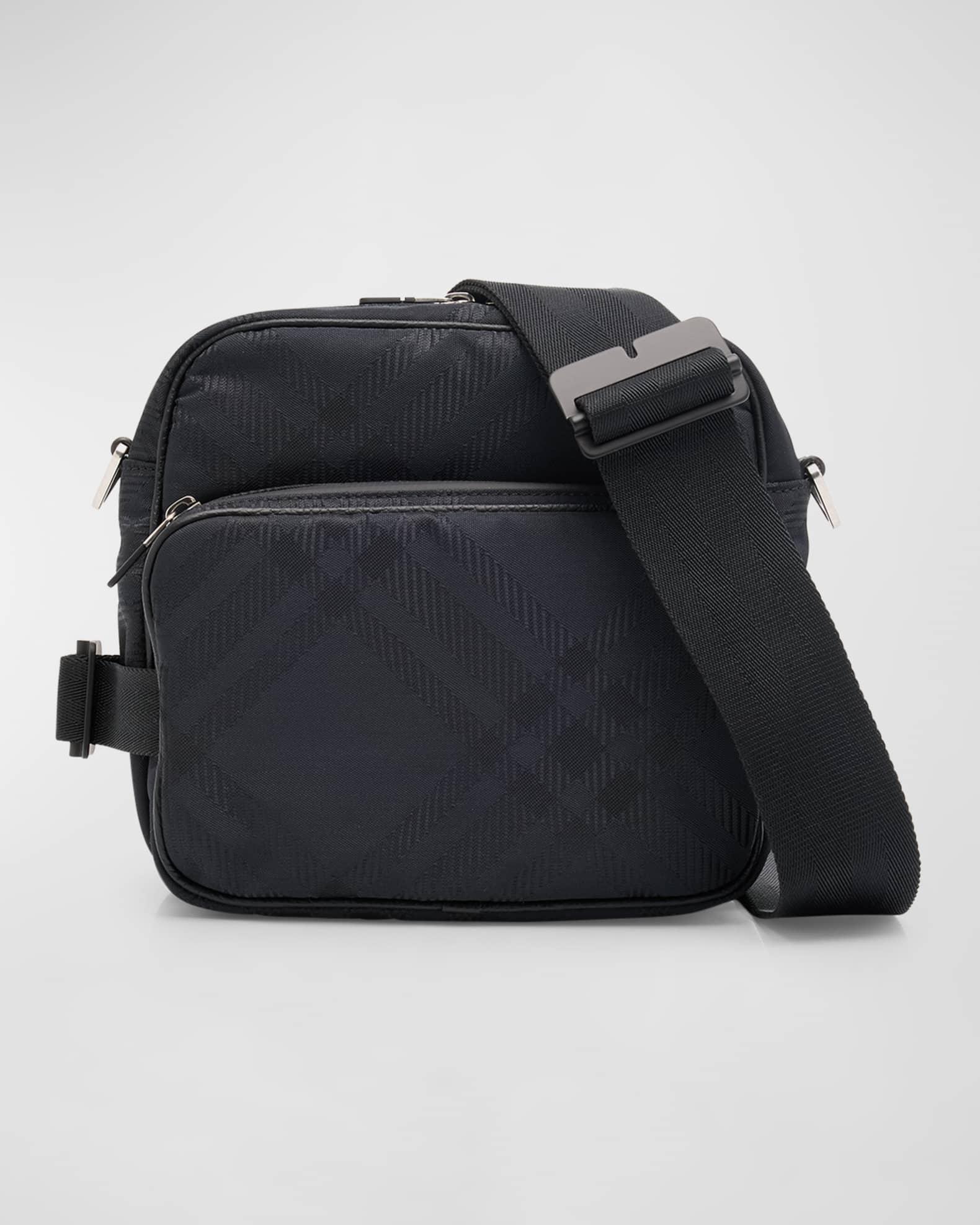 Men's Check Jacquard Crossbody Bag Product Image