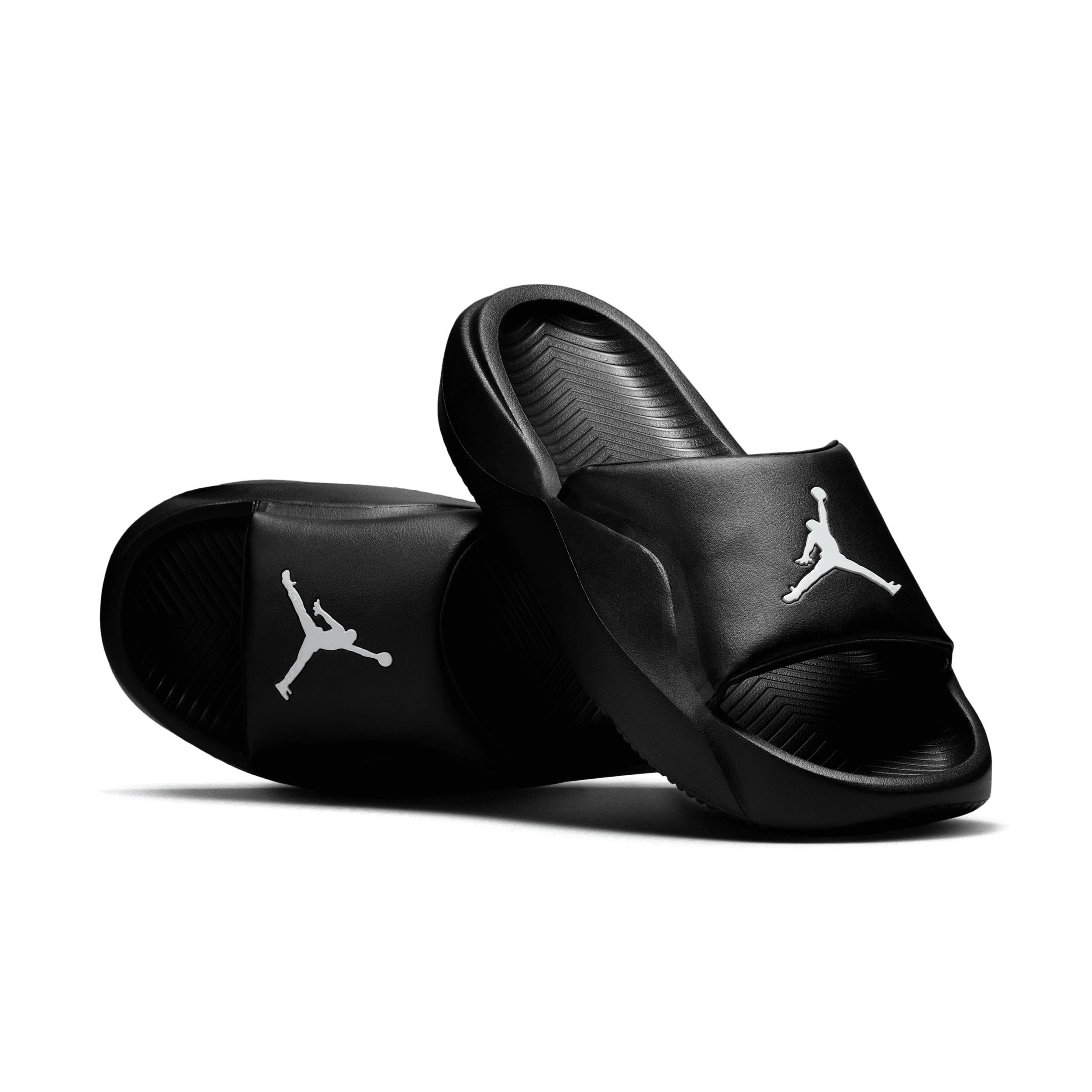 Jordan Men's Franchise Slide Sandals in Black/Black Size 14 Leather Product Image
