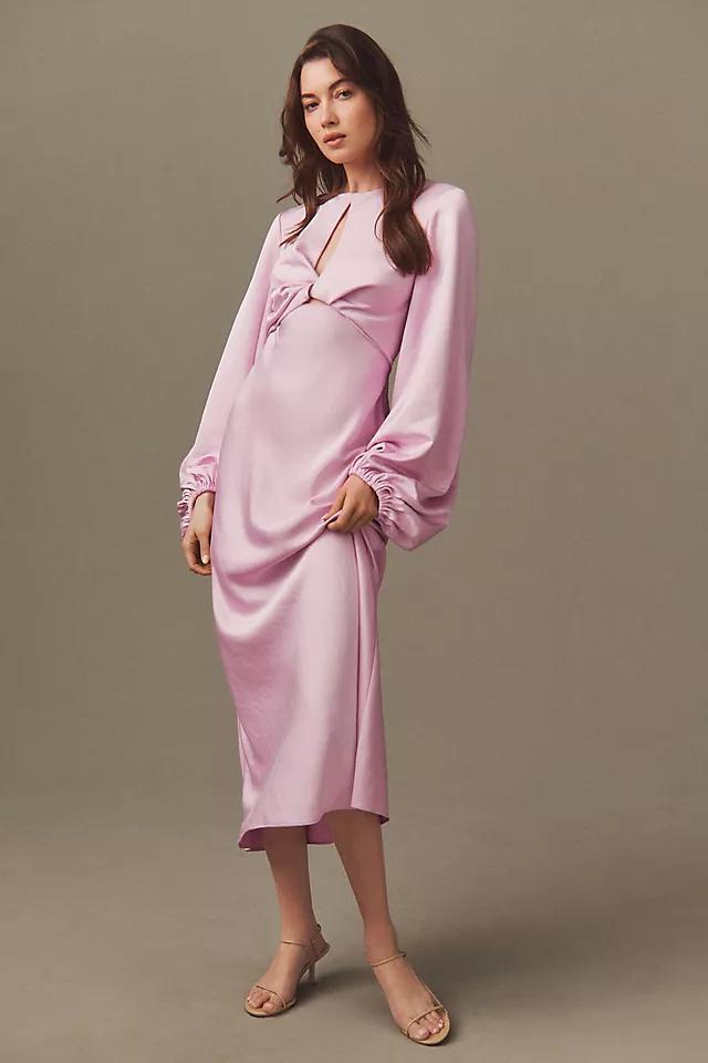 Significant Other Demi Backless Long-Sleeve Column Gown Product Image