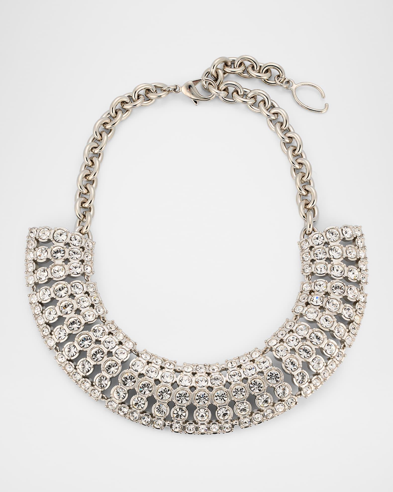 Round Rhinestone Statement Necklace Product Image