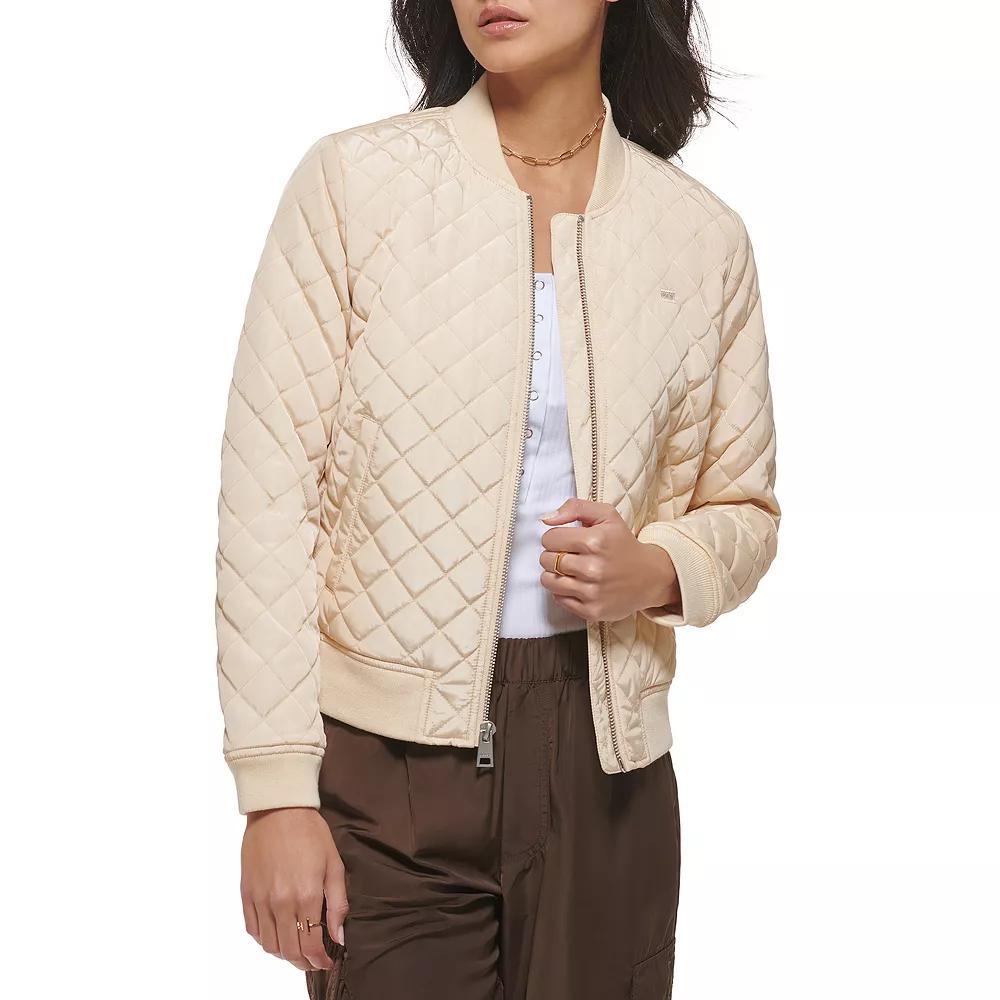 Women's Levi's® Diamond Quilted Bomber Jacket, Size: Large, White Product Image