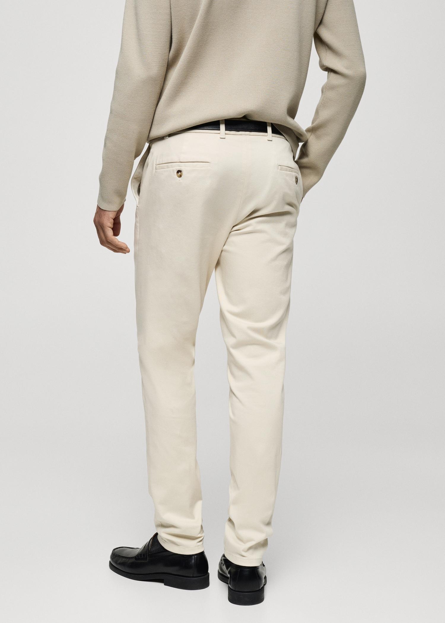 Barna slim-fit twill chino pants - Men | MANGO USA Product Image
