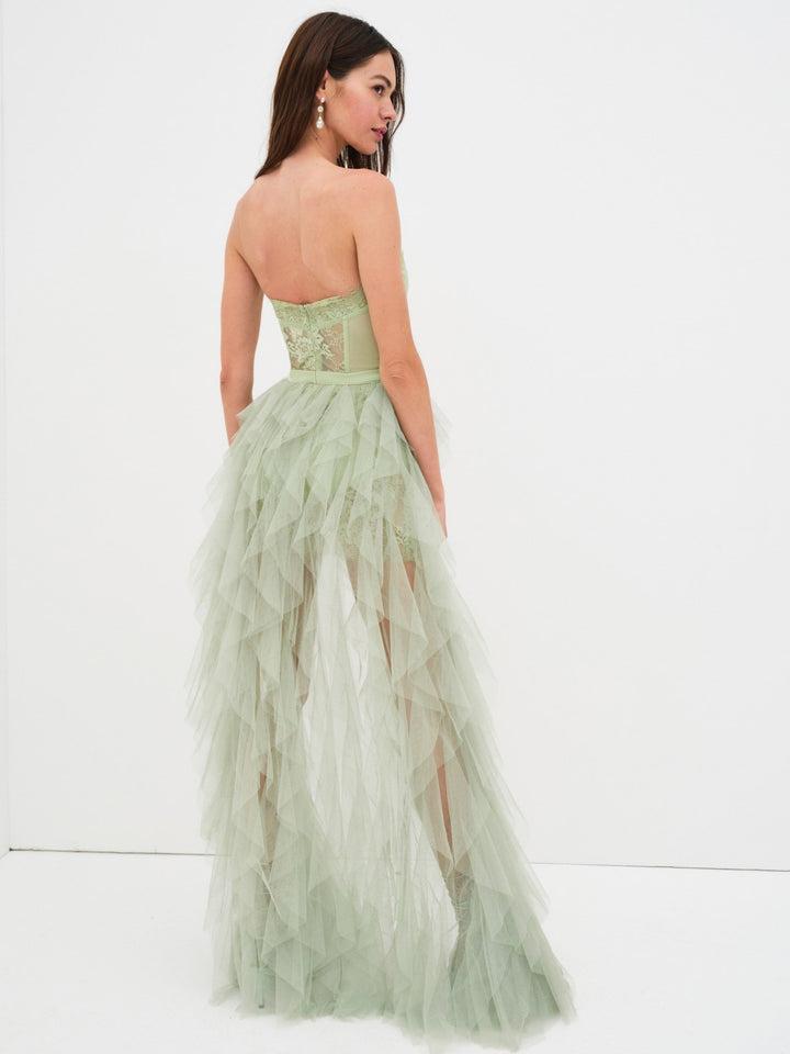 Bustier Gown — Green Product Image