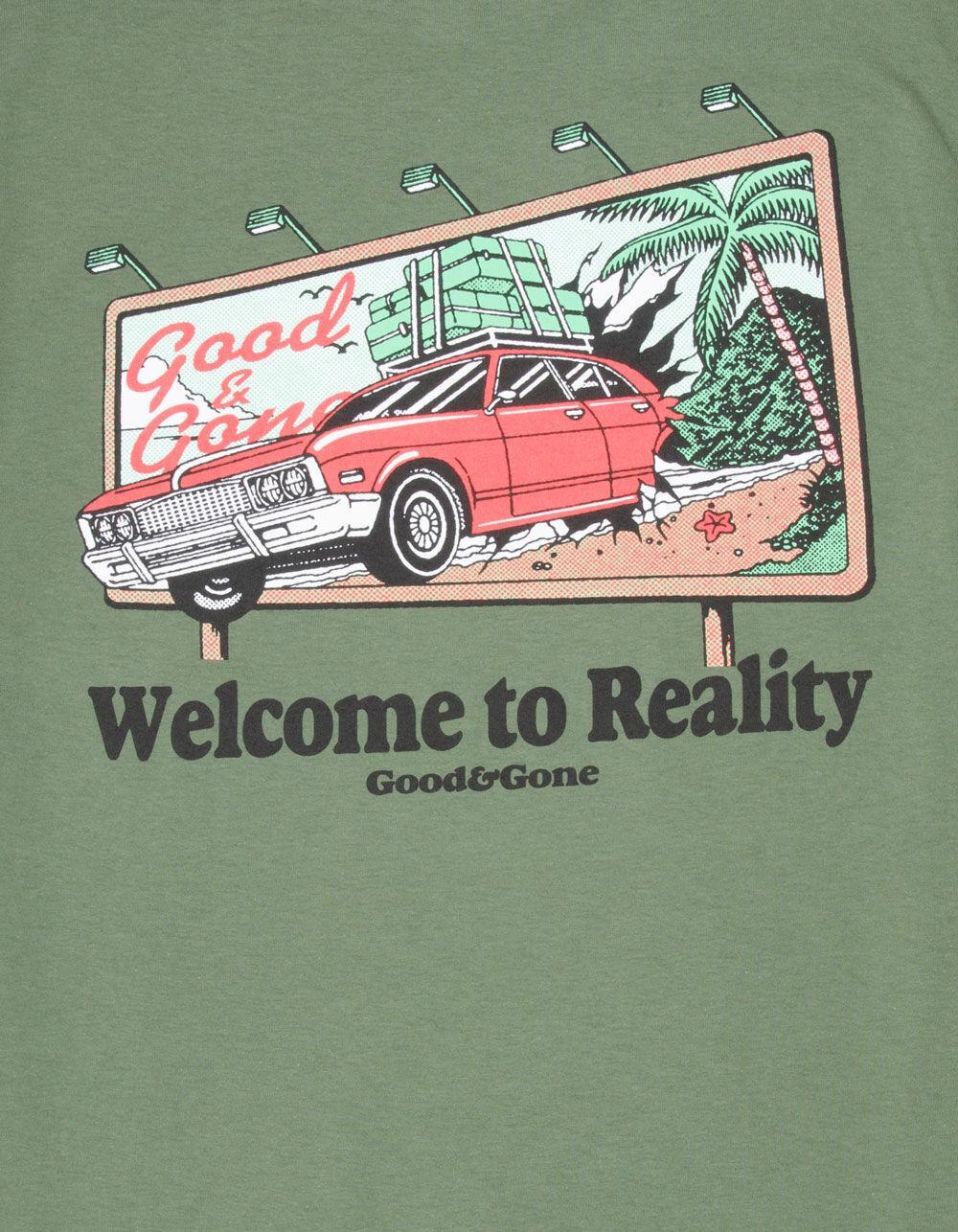 GOOD & GONE Reality Mens Tee - GREEN Product Image