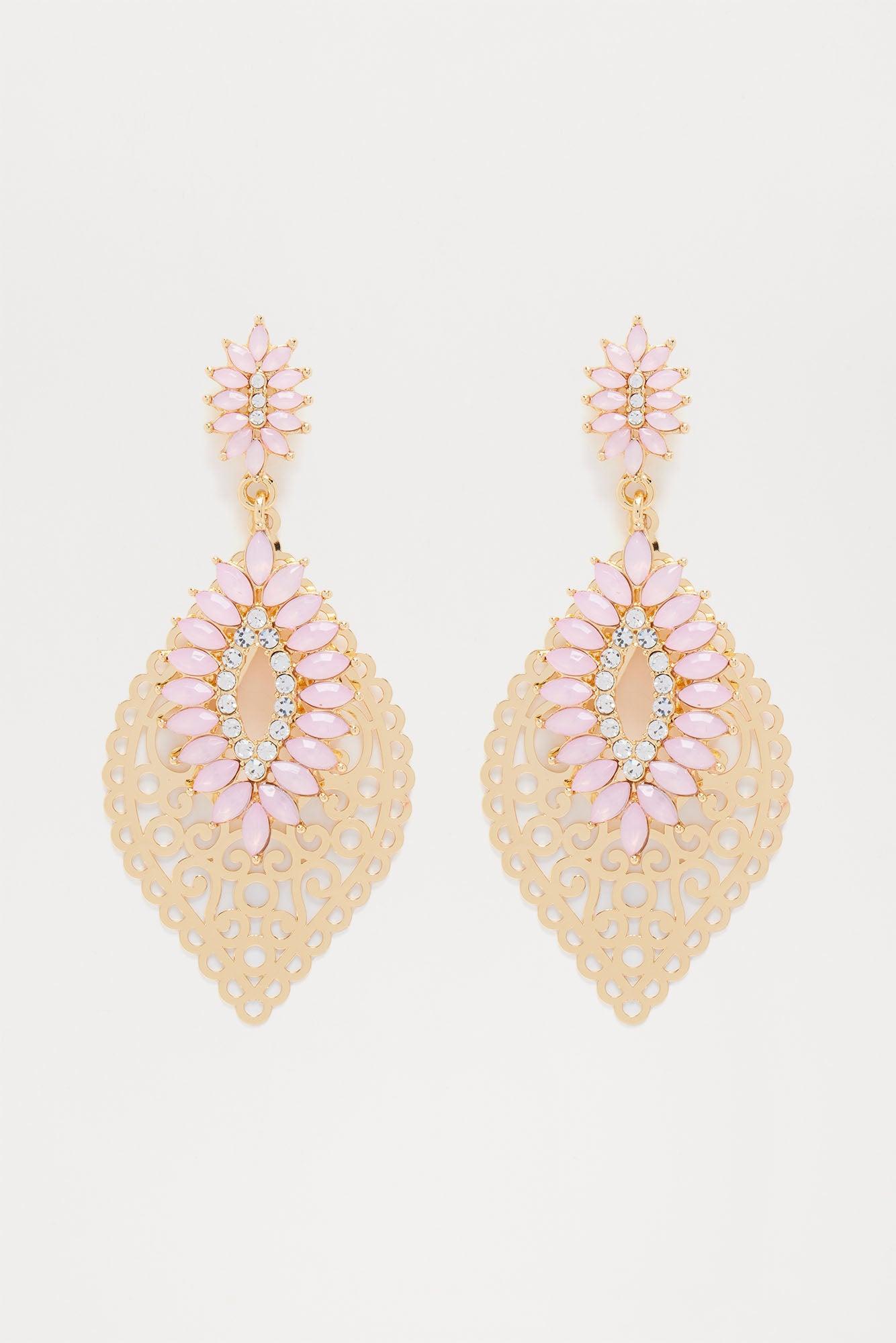 You'll Be Popular Earrings - Pink/combo Product Image