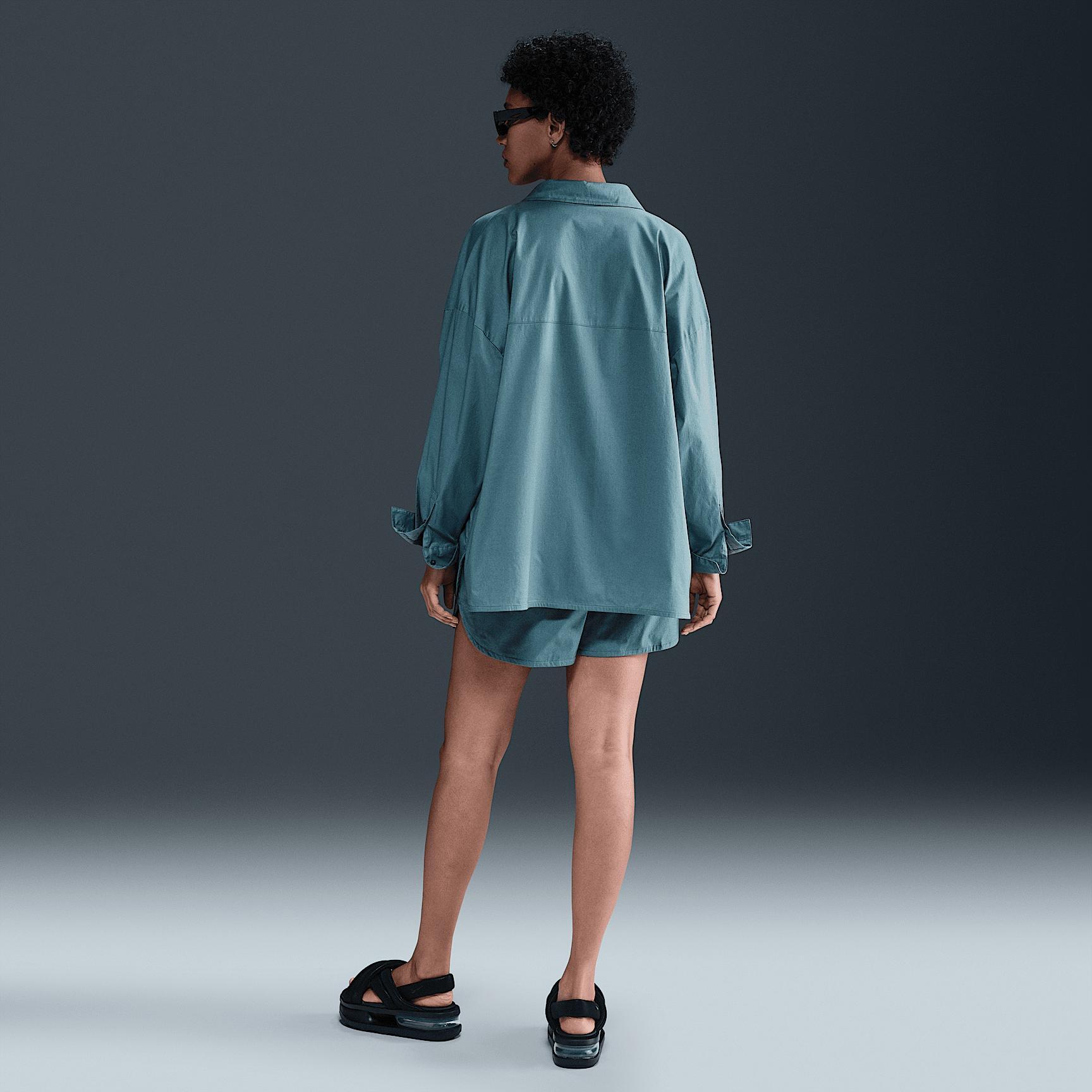 Nike Sportswear Chill Poplin Women's Loose Long-Sleeve Button-Up Top Product Image