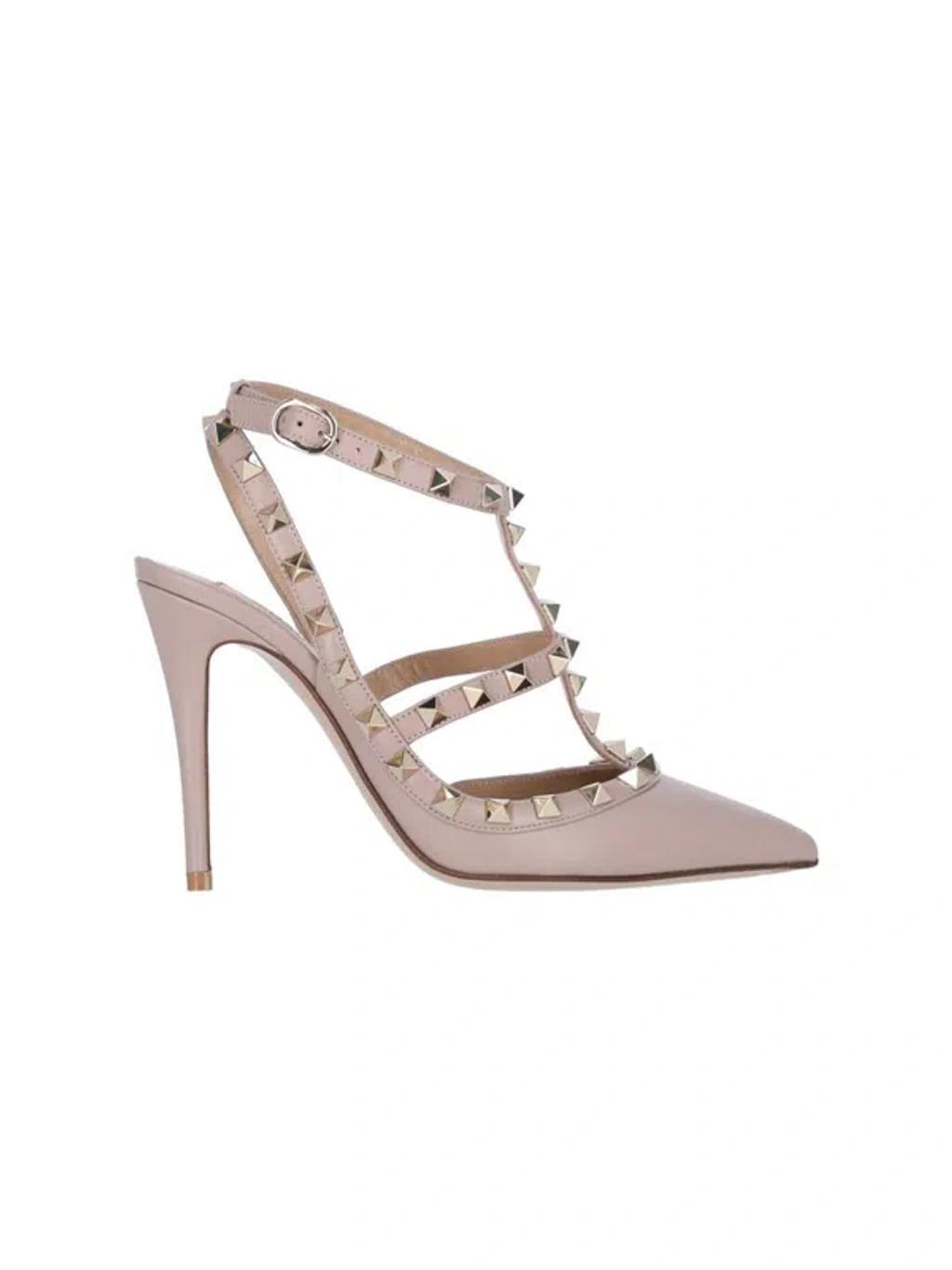 VALENTINO GARAVANI Rockstud Pointed In Pink Product Image