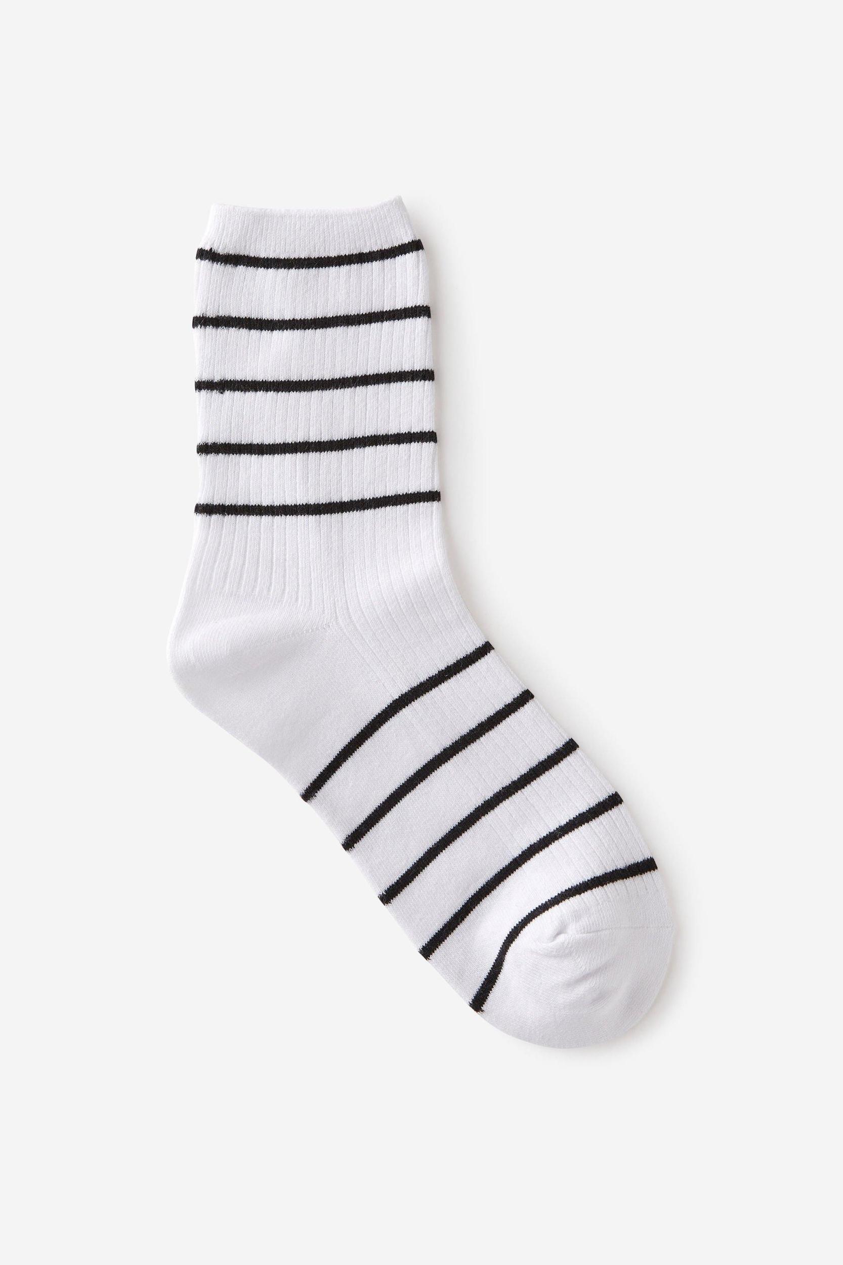 Stripe Ribbed Crew Sock Product Image