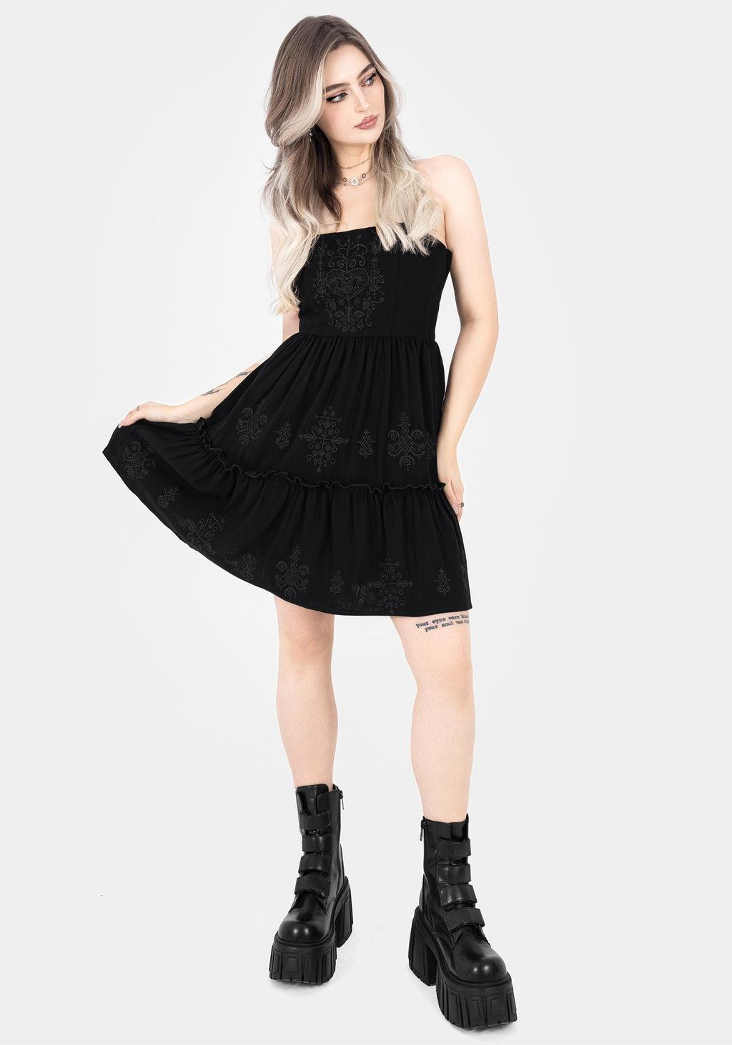 Cordata Embroidered Cami Mini Smock Dress Product Image