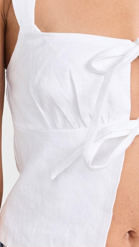 Reformation Azalea Linen Top | Shopbop Product Image