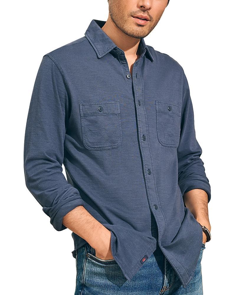 Faherty Seasons Regular Fit Long Sleeve Cotton Knit Button Down Shirt Product Image