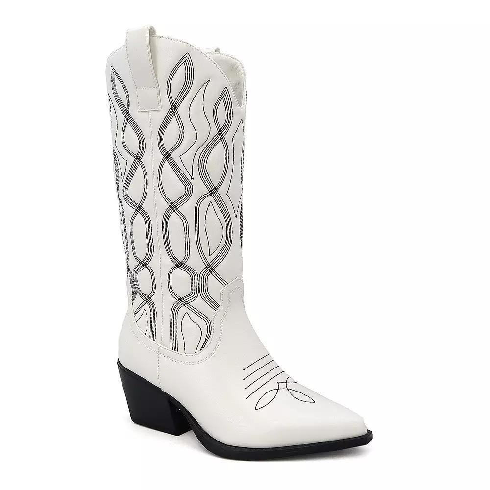 Yoki Gayle Womens Embroidered High Boots Product Image