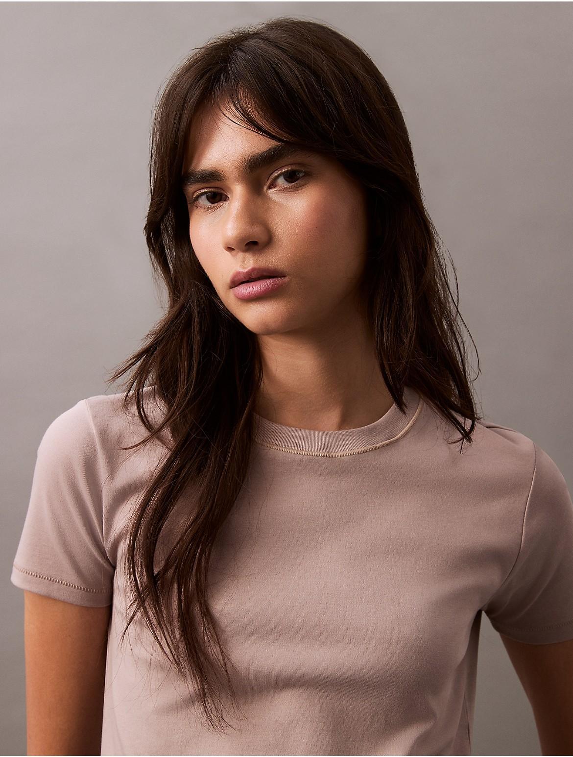 Calvin Klein Womens Soft Cotton Tee - Purple - XL Product Image