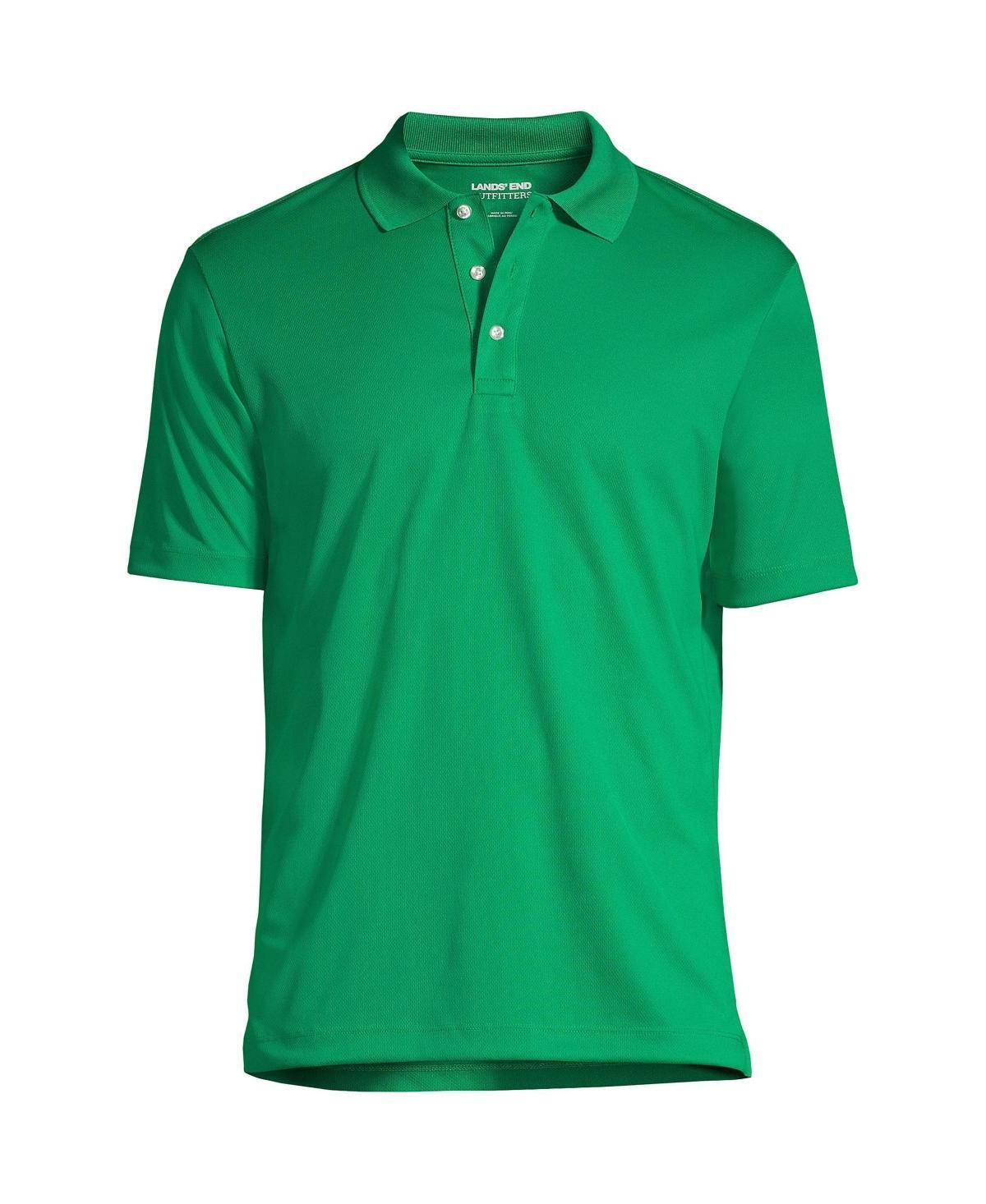 Men's Tall Lands' End School Uniform Solid Active Polo, Size: Large Tall, Harbor Gray Product Image