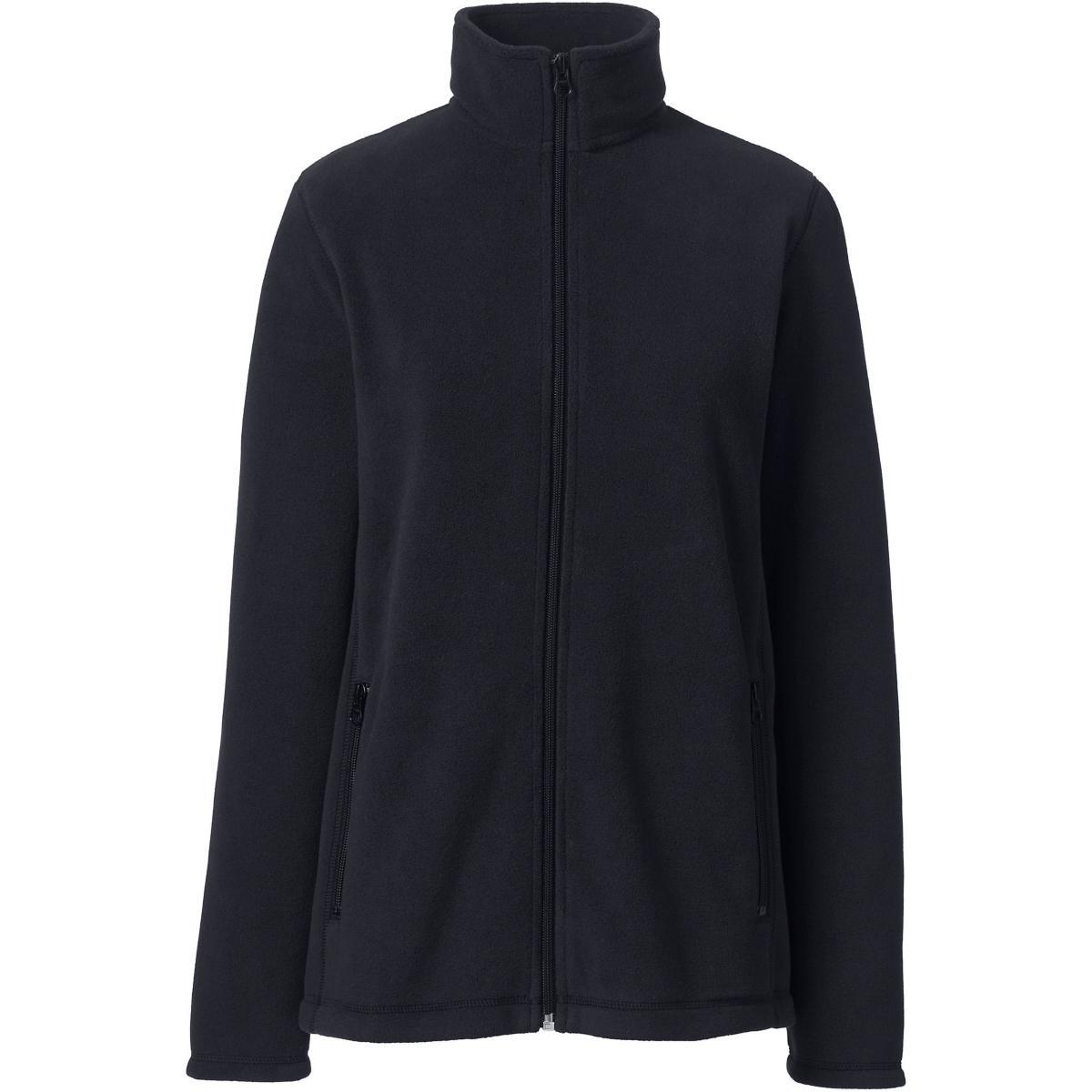 Women's Lands' End Full-Zip Long Sleeve Fleece Jacket, Size: Medium, Blue Product Image