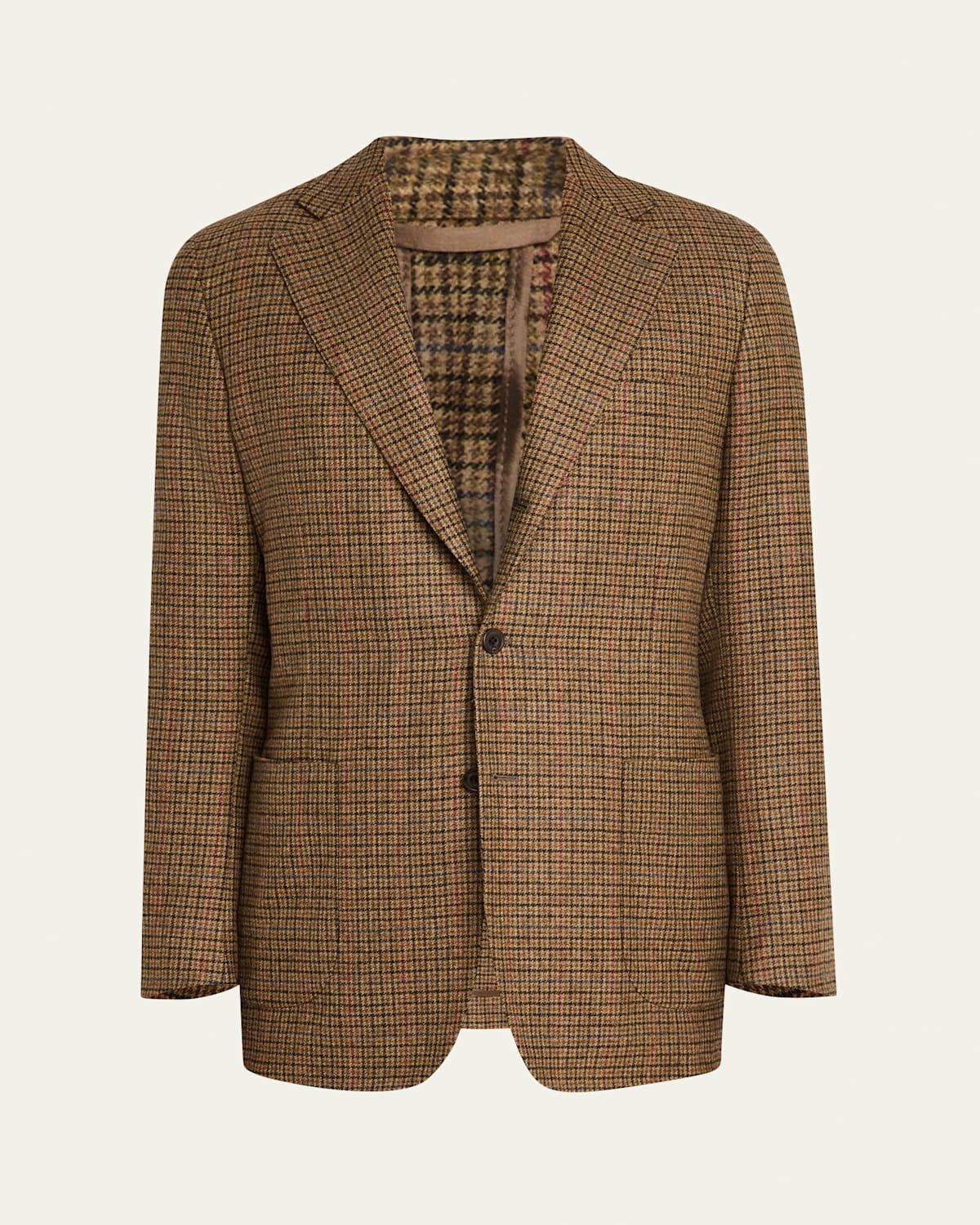 Mens Wool and Silk Knit Crewneck Sweater Product Image