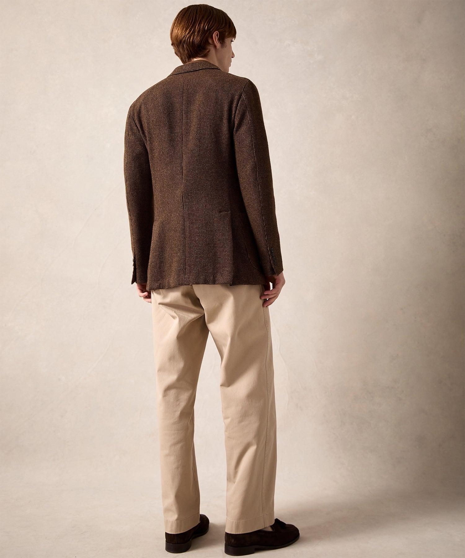 Italian Birdseye Wool Sport Coat in Dark Brown Product Image