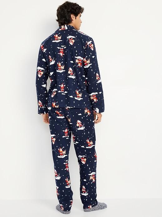 Printed Flannel Pajama Set for Men Product Image