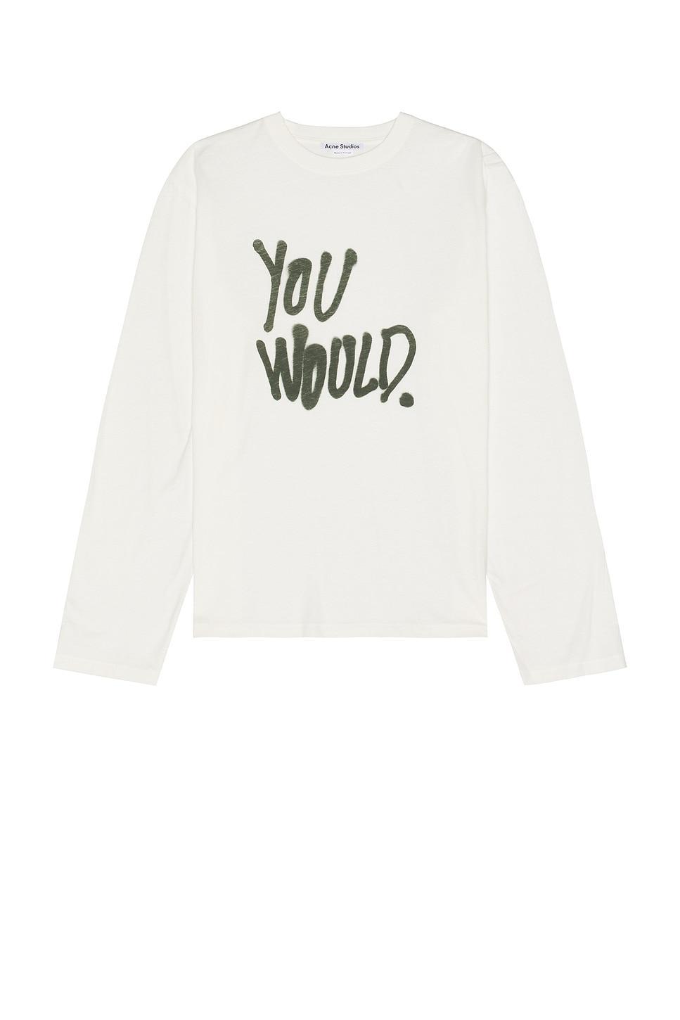 ACNE STUDIOS You Would Tee In White Product Image