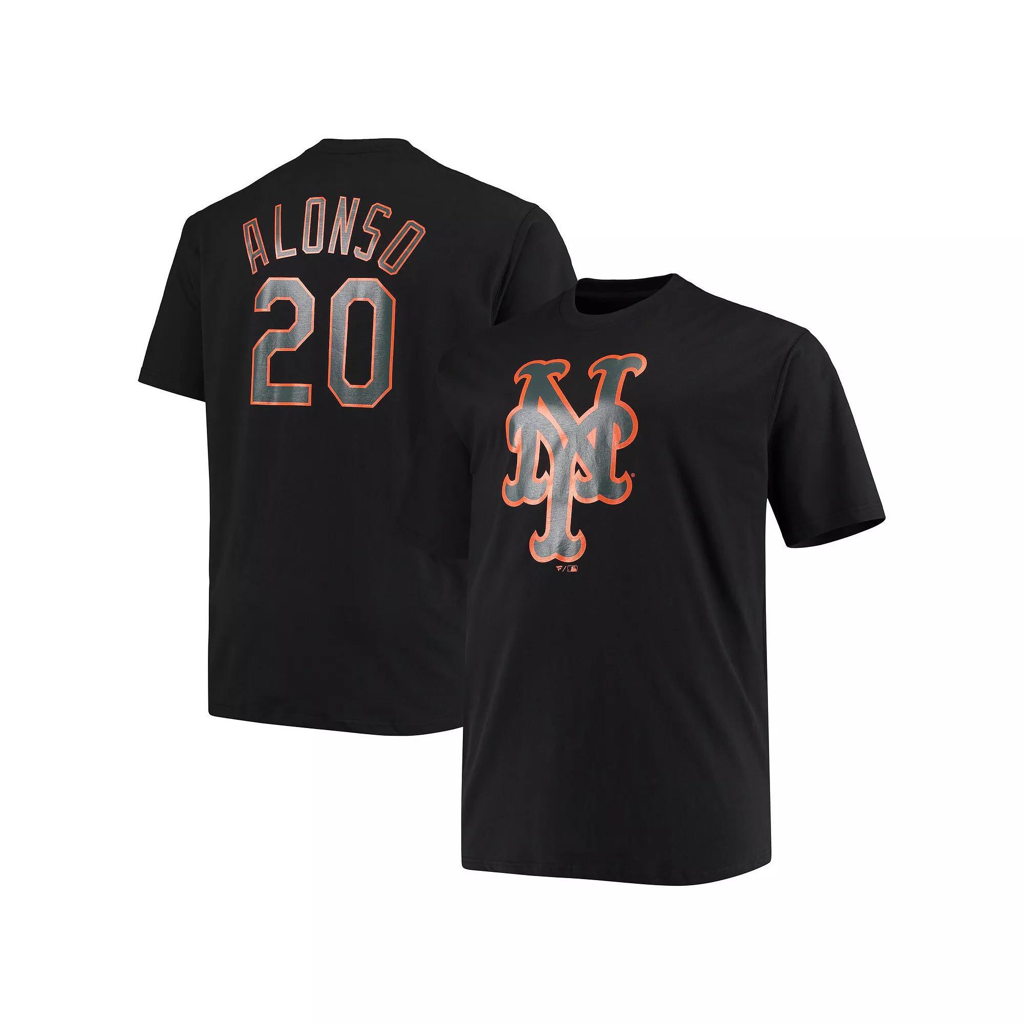 Mens Fanatics Branded Pete Alonso New York Mets Big & Tall Wordmark Name & Number T-Shirt Product Image