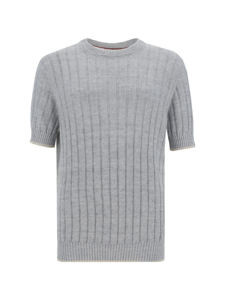 BRUNELLO CUCINELLI Polo Shirt In Grey Product Image