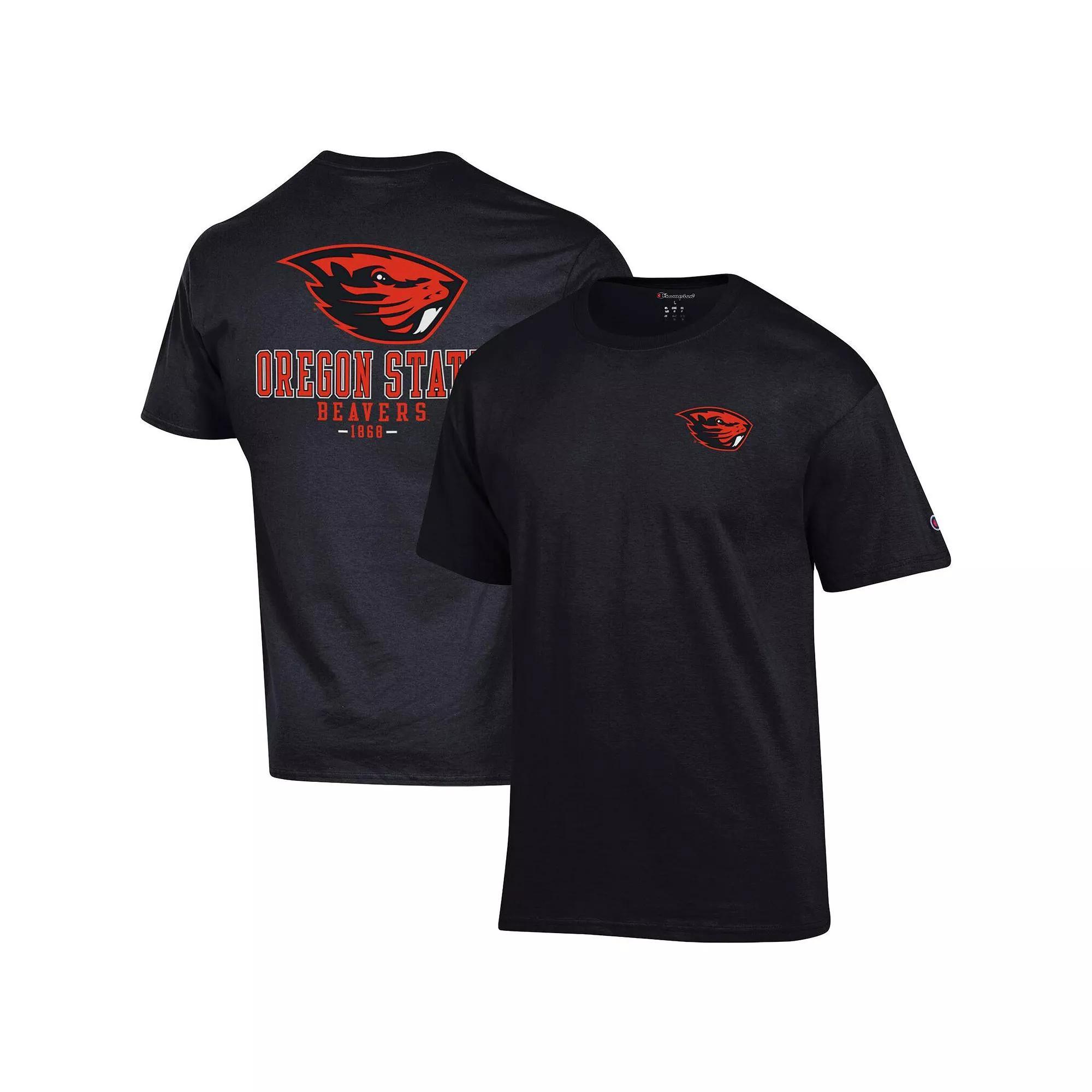 Men's Champion Black Oregon State Beavers Stack 2-Hit T-Shirt, Size: Medium Product Image