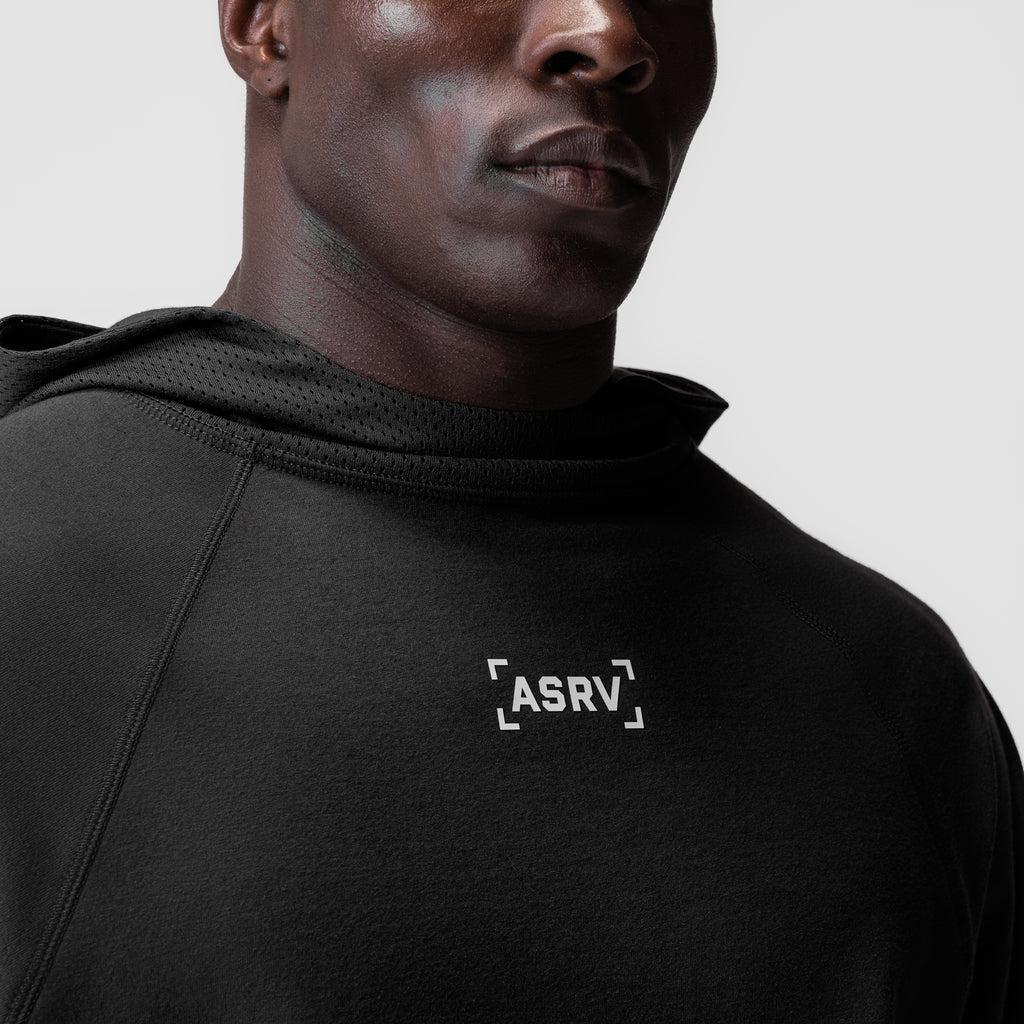 0958. Micro-Terry Raw Hem Hoodie - Space Grey Product Image