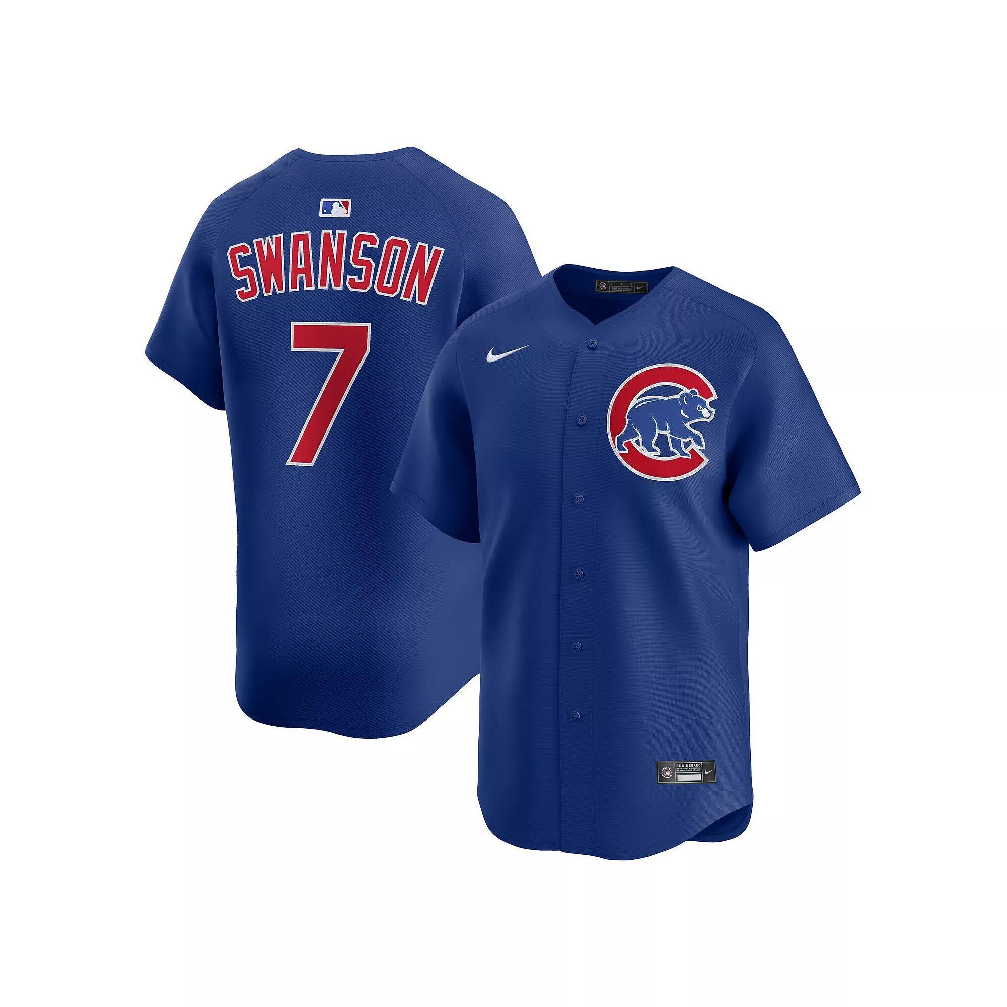 Men's Nike Dansby Swanson Royal Chicago Cubs Alternate Limited Jersey, Size: Medium, Blue Product Image
