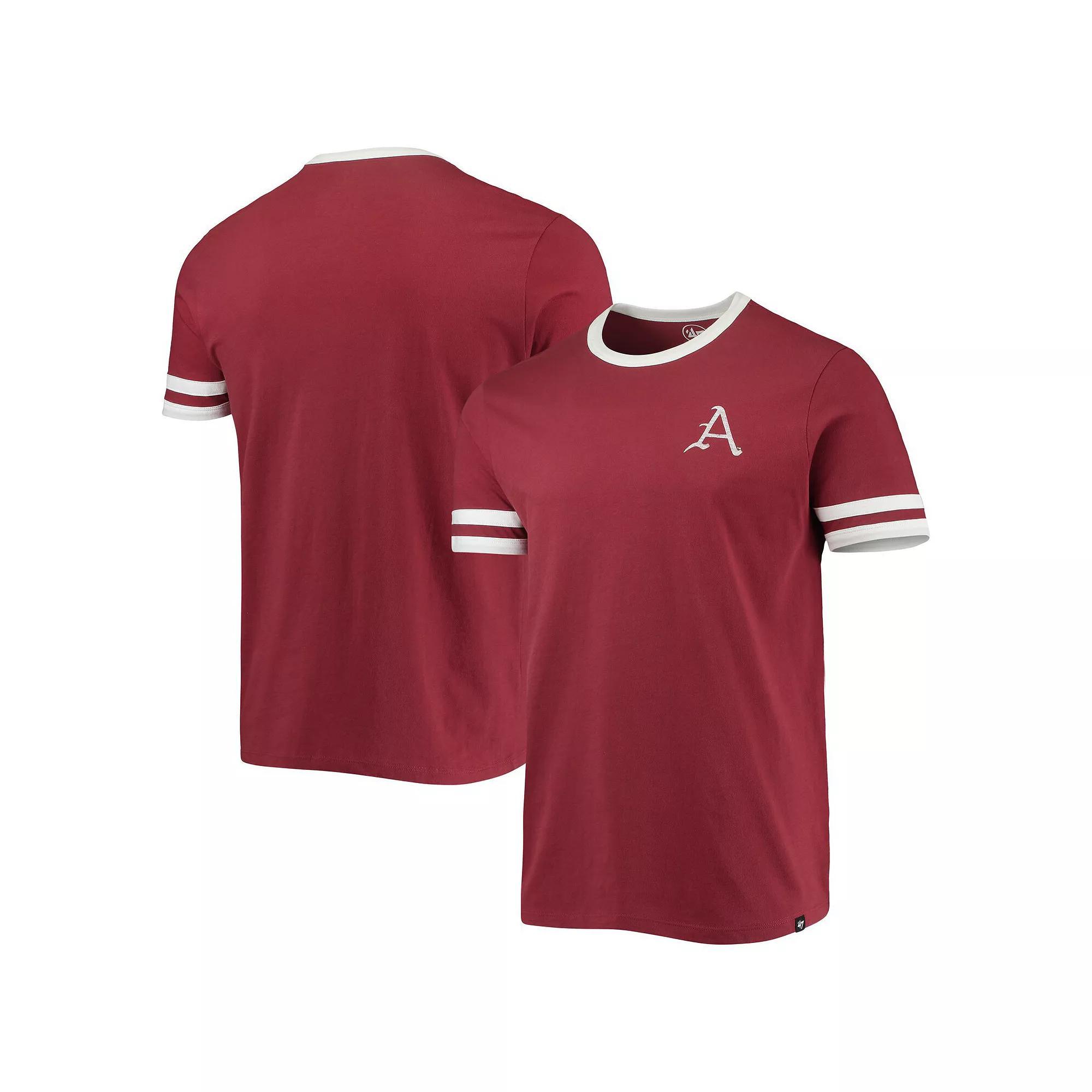 Men's '47 Crimson Alabama Crimson Tide Otis Ringer T-Shirt, Size: Medium, Red Product Image